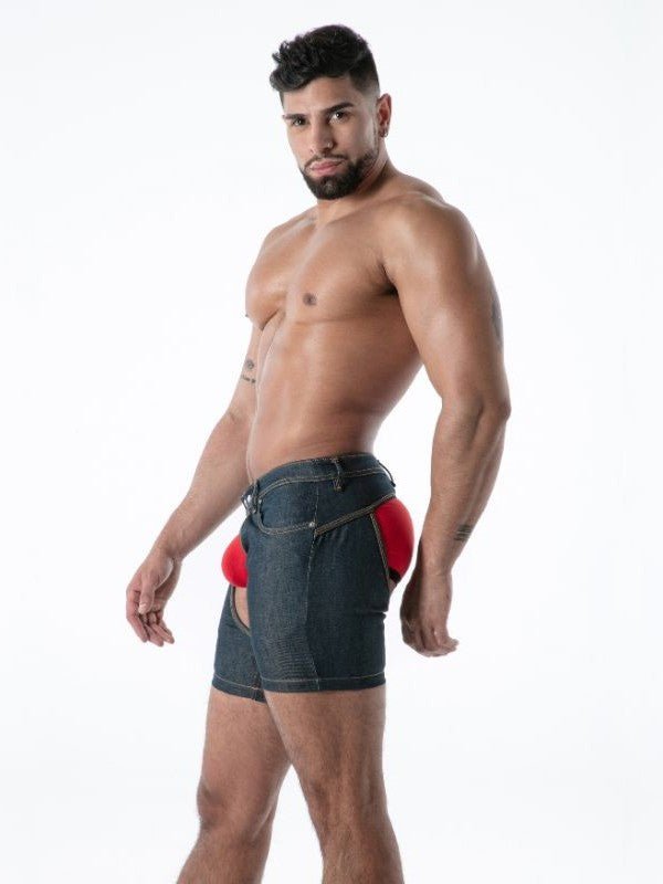 Raw Denim Chaps Shorts - TOF Paris - Shop Deutschland Noodosz
