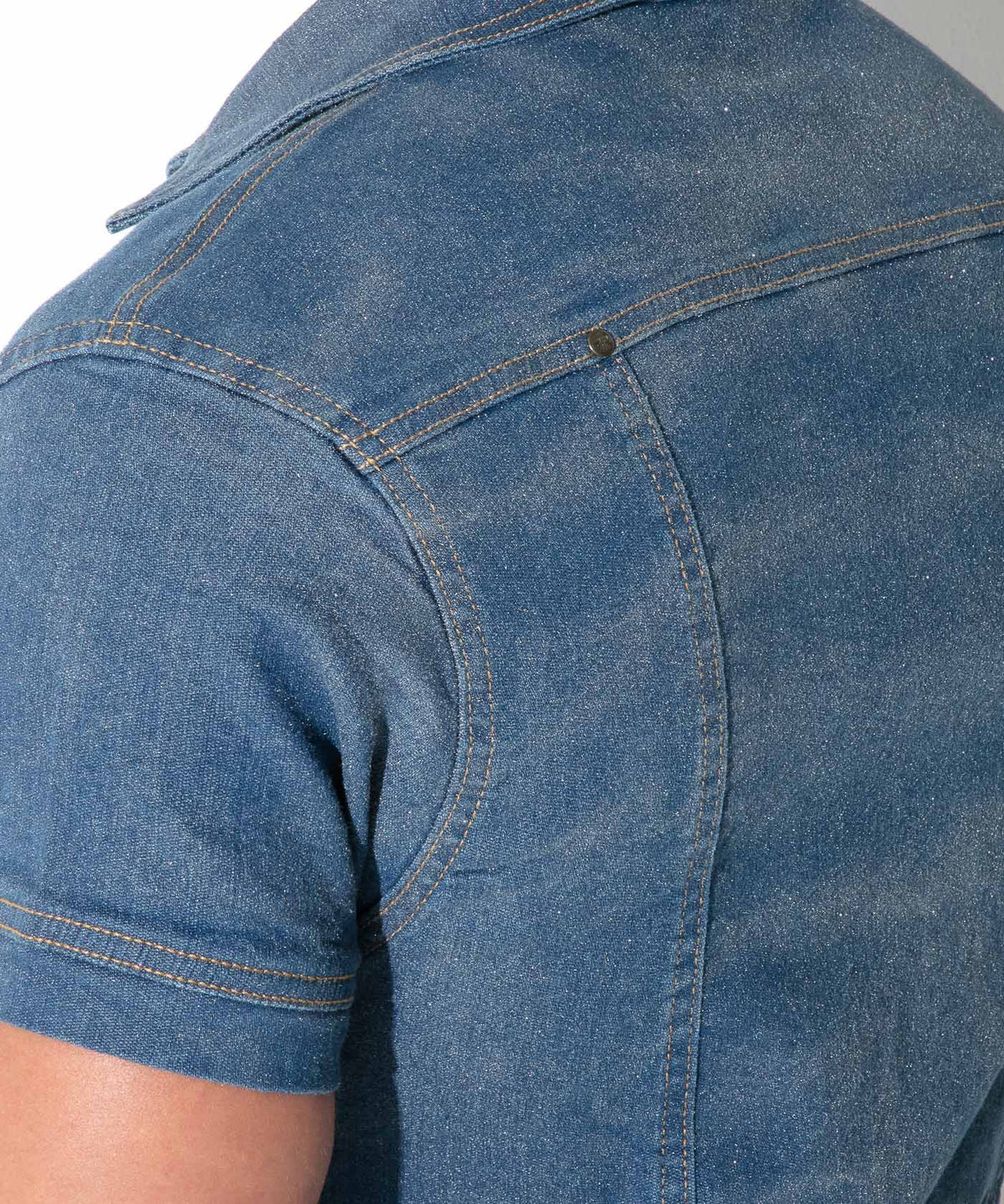 CODE 22 Metallic-Jeanshemd Kurzarm – 9833 Silber - Code 22 - Shop Deutschland Noodosz