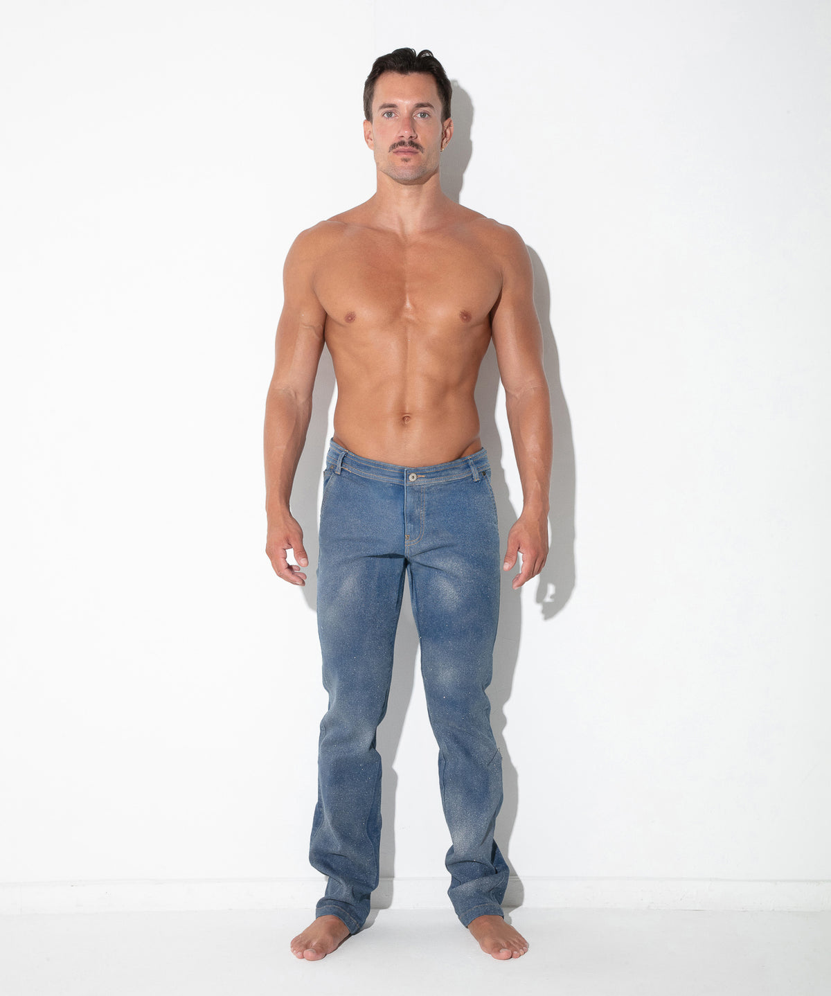 Metallic-Jeans Slim Fit 9835 – Silber - Code 22 - Shop Deutschland Noodosz