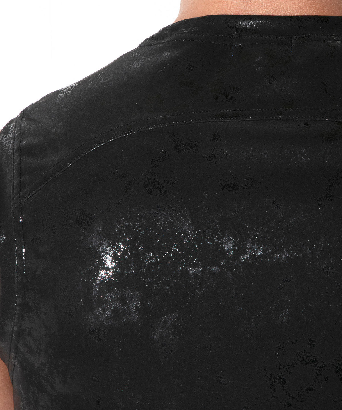 Ärmelloses Kunstleder-Shirt im Vintage-Look 9840 – Schwarz - Code 22 - Shop Deutschland Noodosz