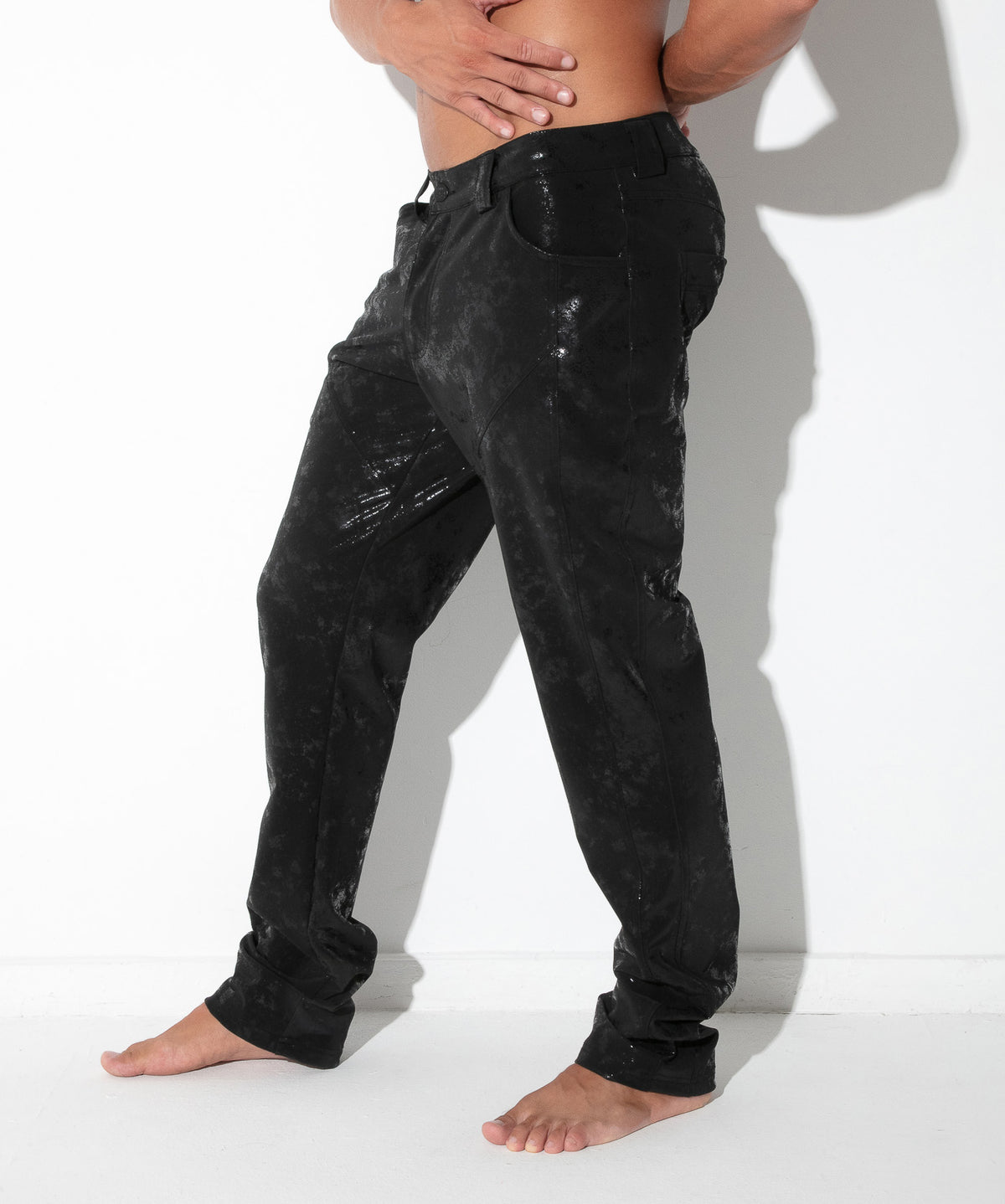 Code 22 UTILITY CHINO 9719 Green - fabric trousers 