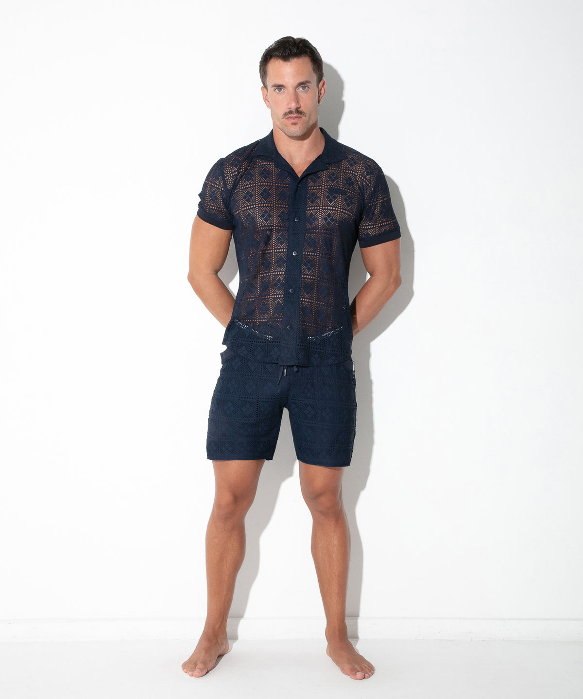 CODE 22 AQUA Stretch Shirt 9721 