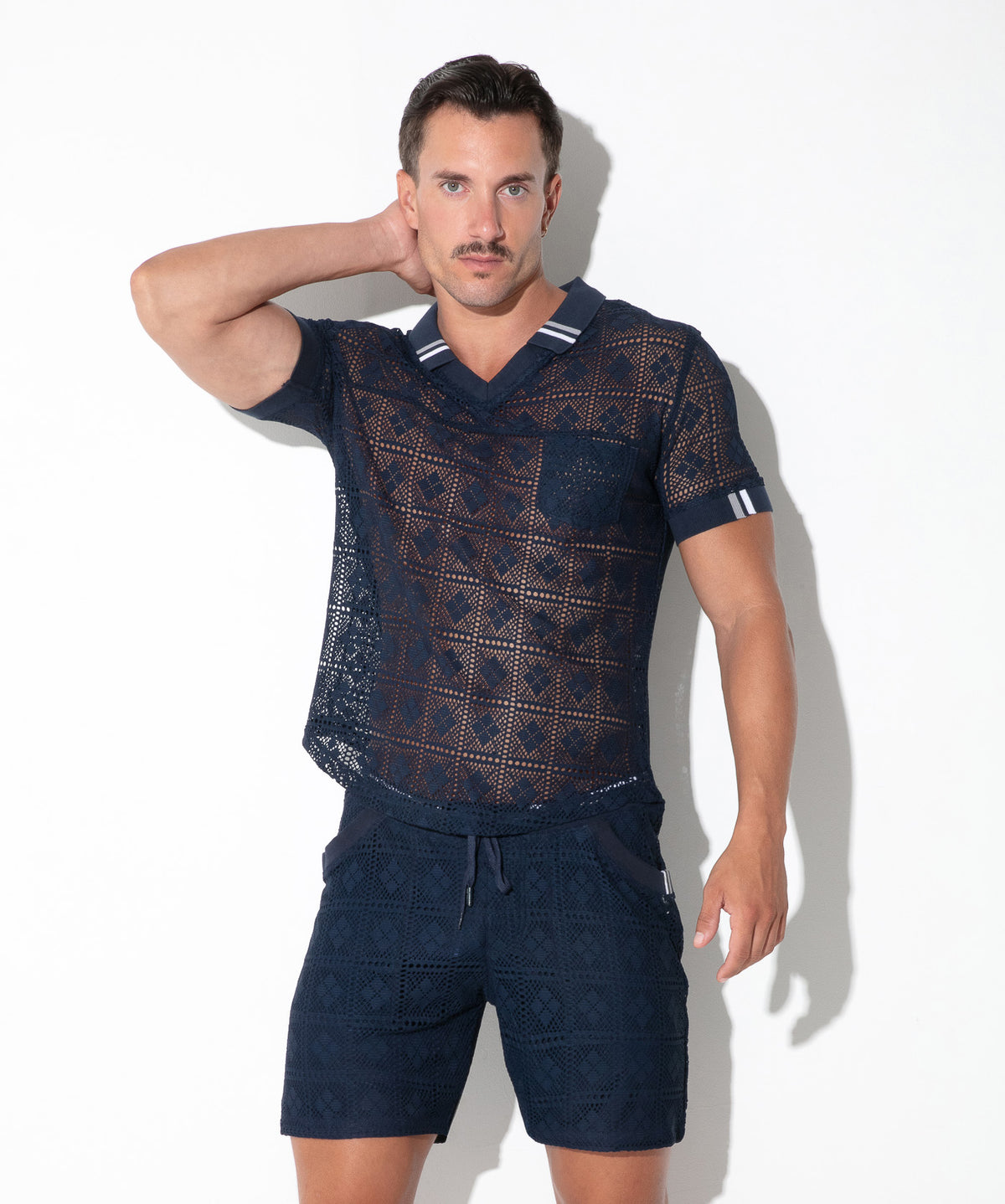CODE 22 AQUA Stretch Shirt 9721 