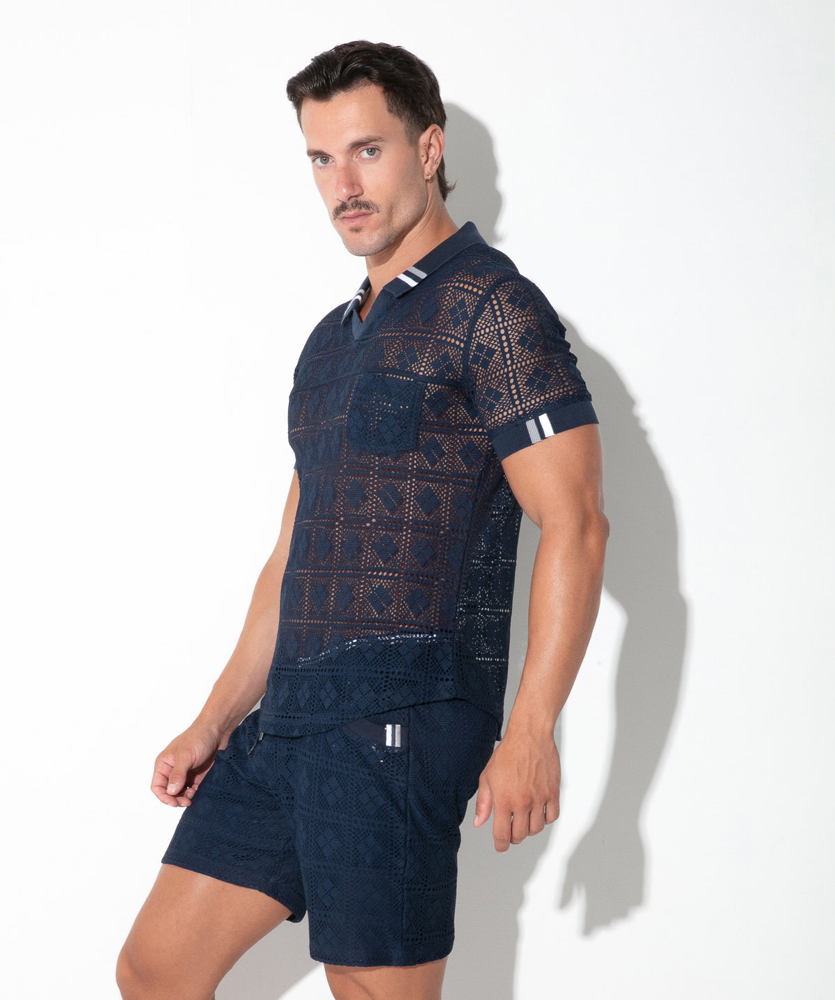 CODE 22 AQUA Stretch Shirt 9721 