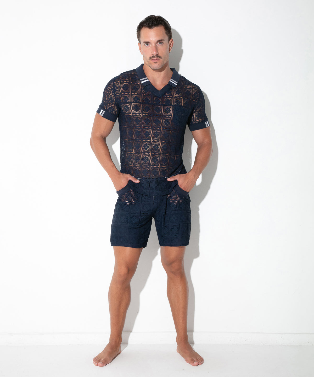 CODE 22 AQUA Stretch Shirt 9721 