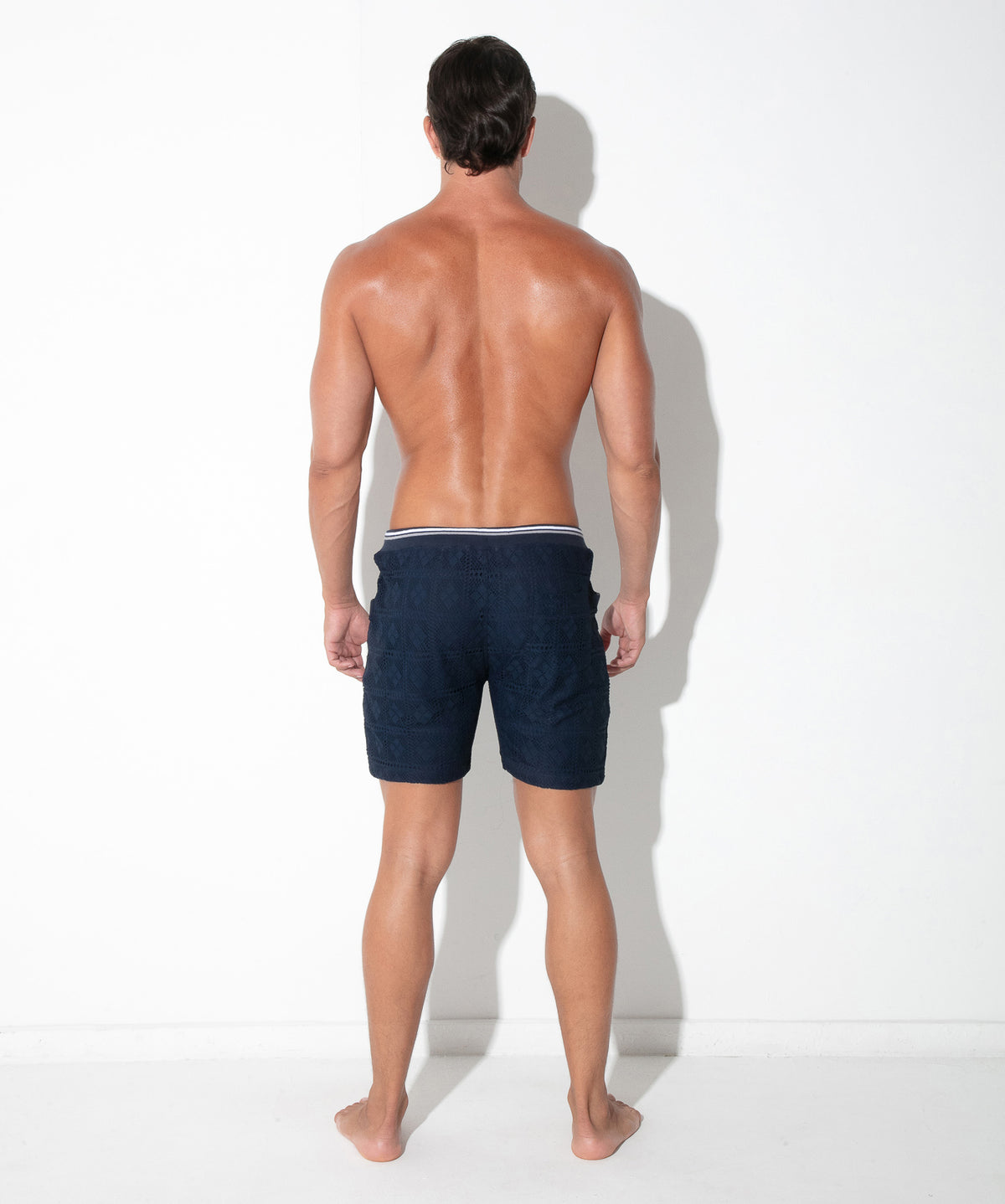 Spitzen-Shorts mit Grafikmuster 9850 – Navy - Code 22 - Shop Deutschland Noodosz