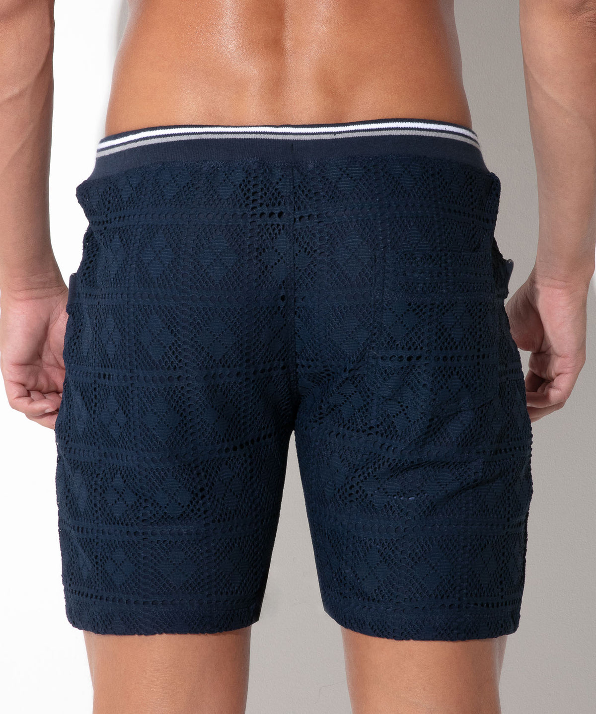 Spitzen-Shorts mit Grafikmuster 9850 – Navy - Code 22 - Shop Deutschland Noodosz
