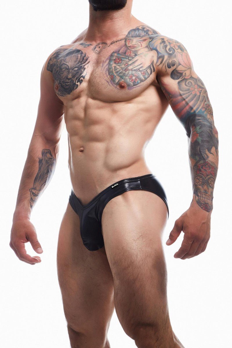 schwarzer Wetlook Slip BL4CK04 - XL-0