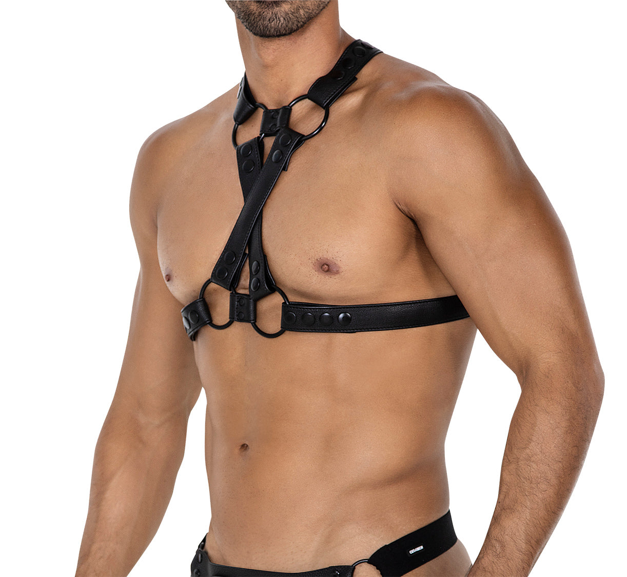 schwarzer Brust-Harness 06 - OS