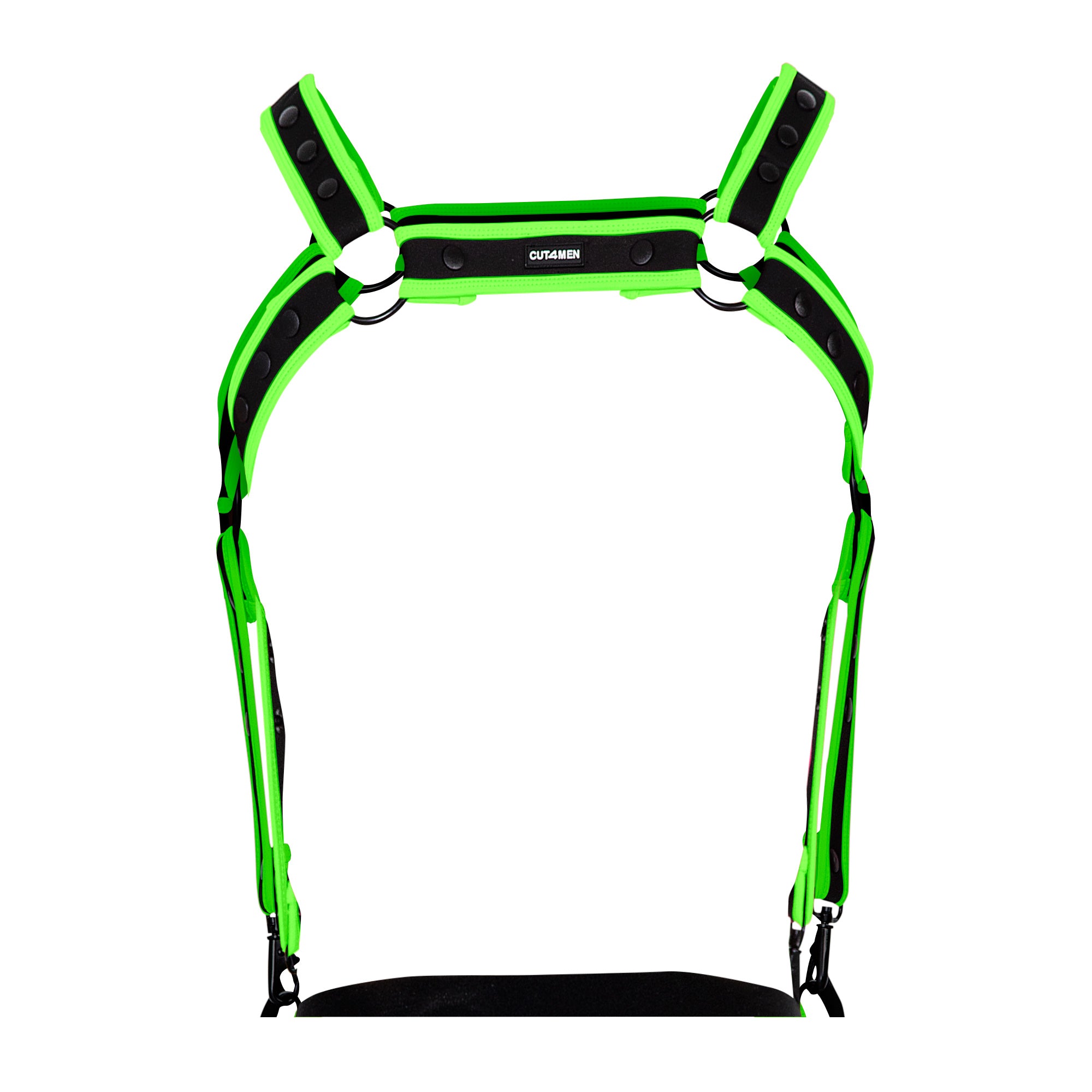 black/green chest harness  - OS