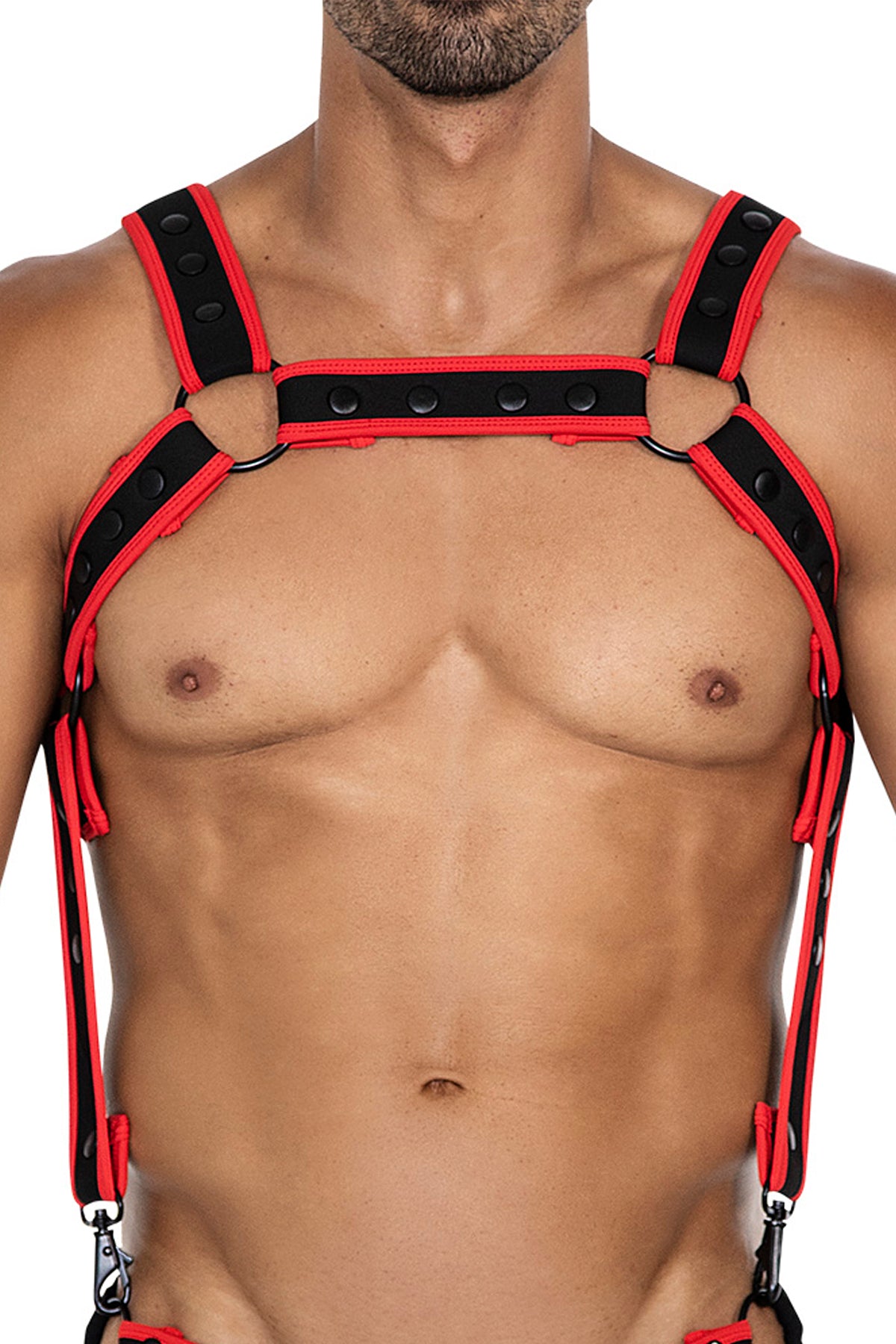 black/red chest harness 05 - OS