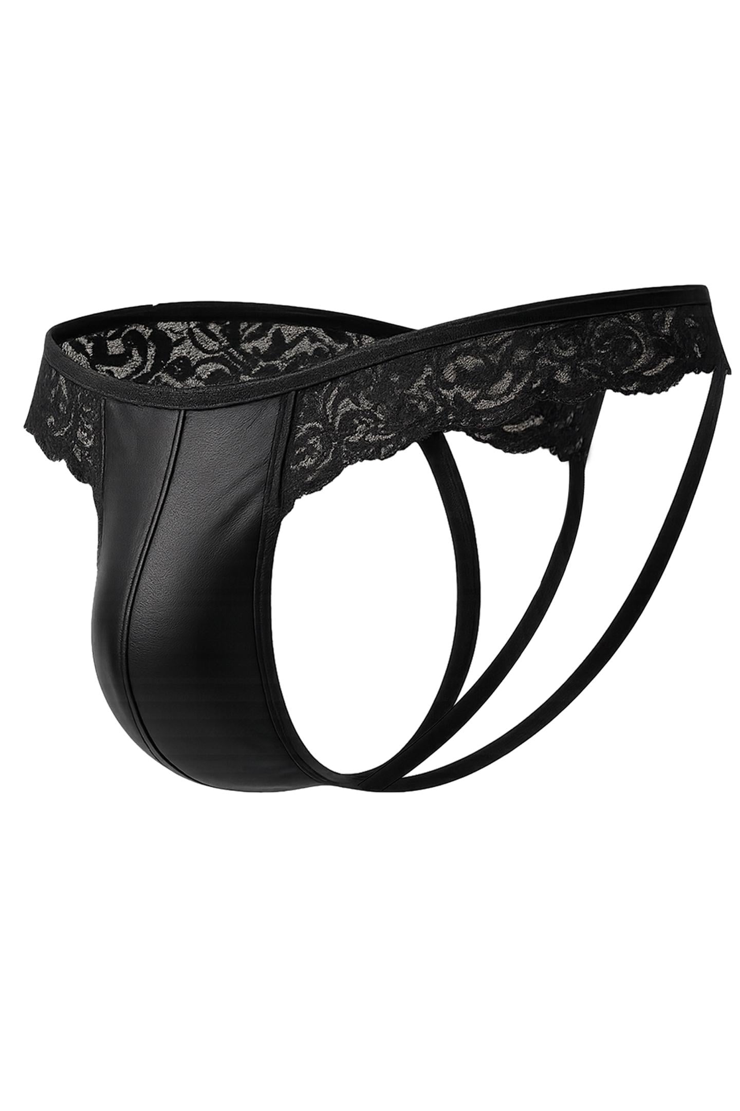 Black Lacey Jockstring RAV104 - XL