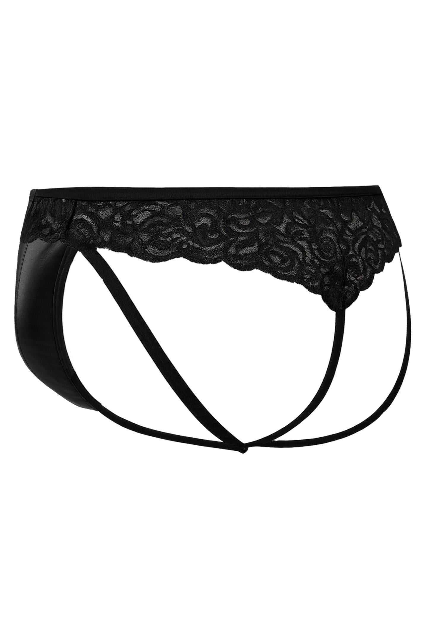 Black Lacey Jockstring RAV104 - XL