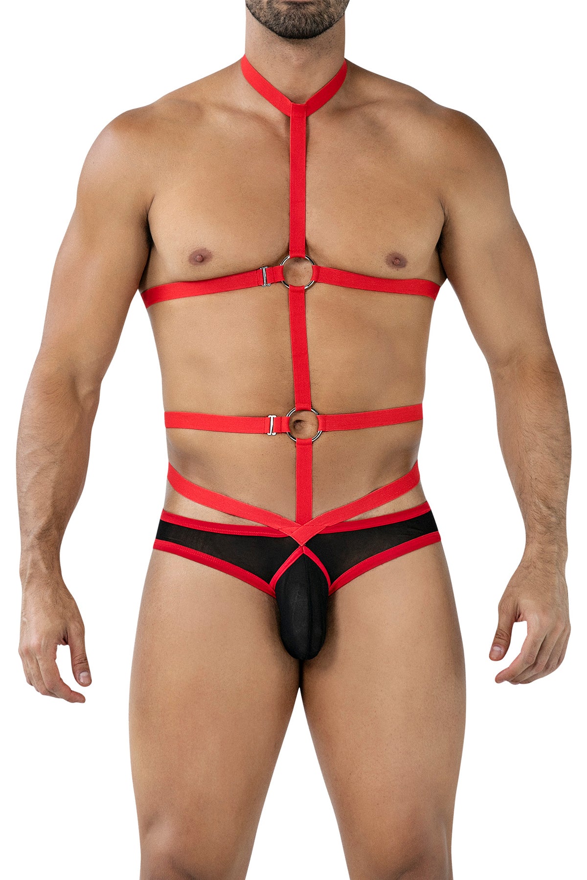 schwarz/roter Body-Harness RAV114 - XL
