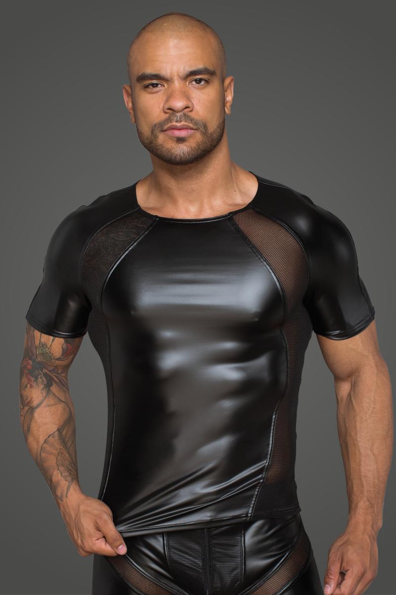 Wetlook T-shirt H056 - 3XL - Noir Handmade Men - Shop Deutschland Noodosz