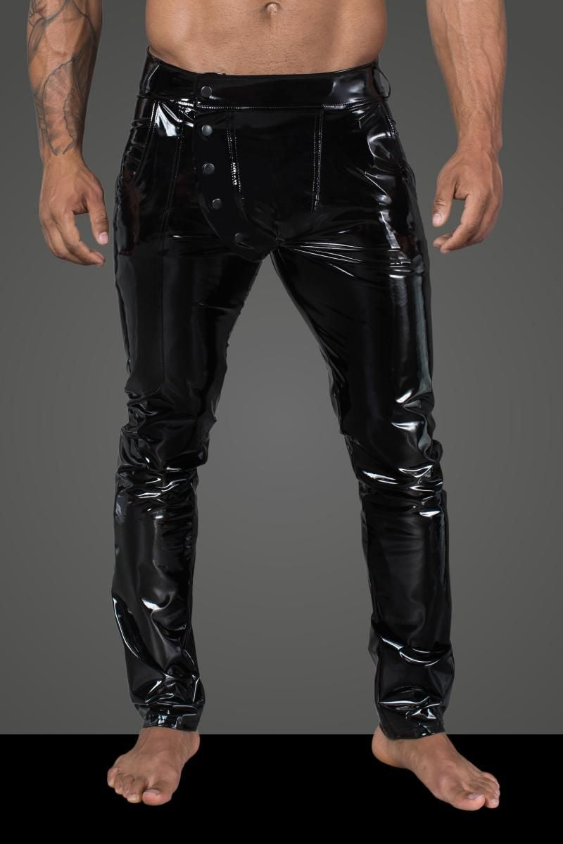 Lange Hose aus elastischem PVC H060 - XL - Noir Handmade Men - Shop Deutschland Noodosz