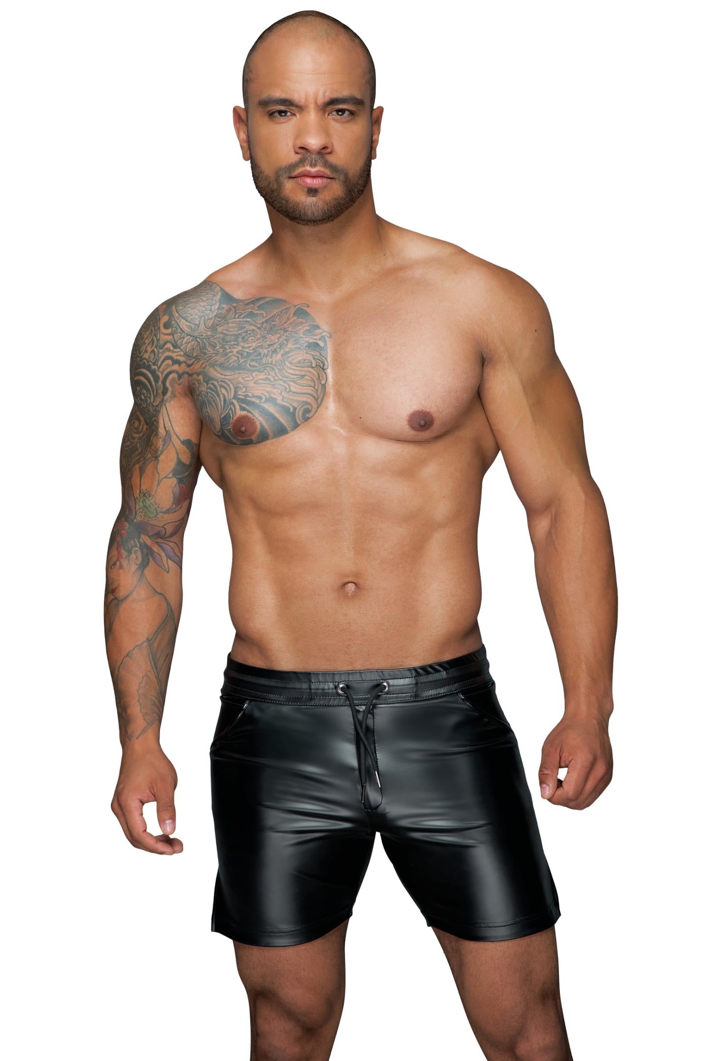 Powerwetlook Shorts H061 - 3XL - Noir Handmade Men - Shop Deutschland Noodosz