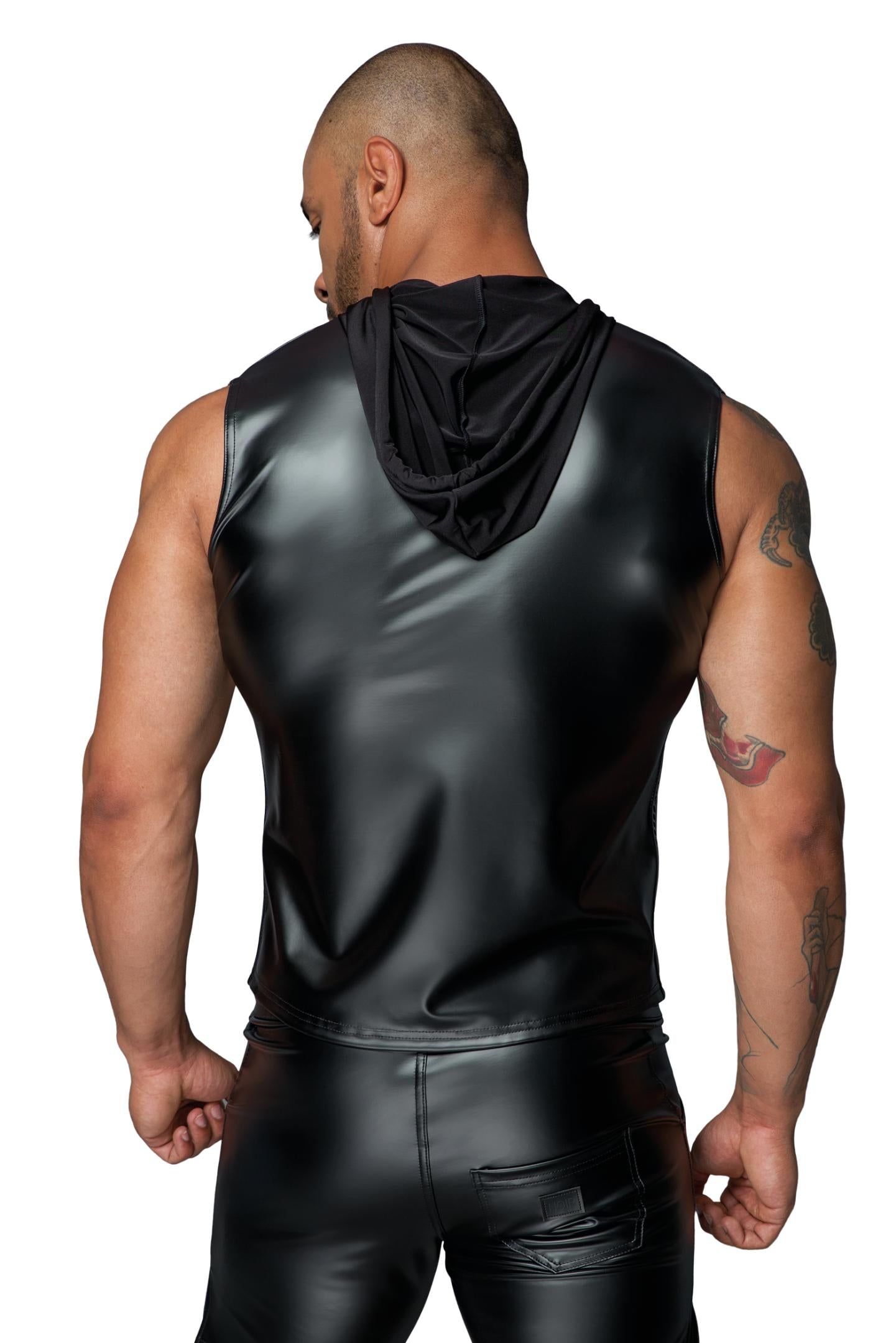 Kapuzenshirt mit Zwei-Wege Zipper H062 - 3XL - Noir Handmade Men - Shop Deutschland Noodosz