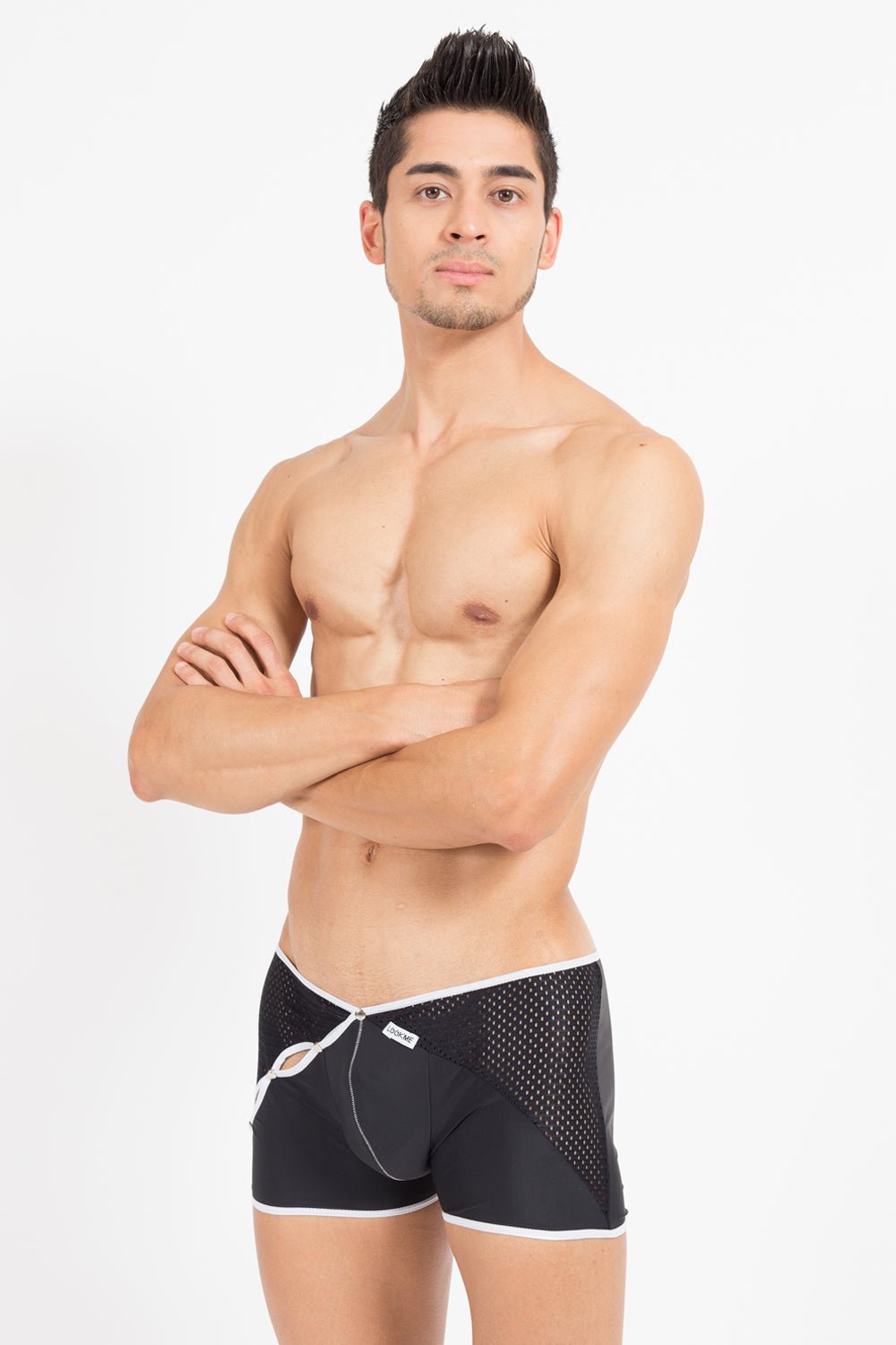 schwarz/weißer Herren-Boxer Mixing 43-67 XL von Look Me - LOOK ME - Shop Deutschland Noodosz