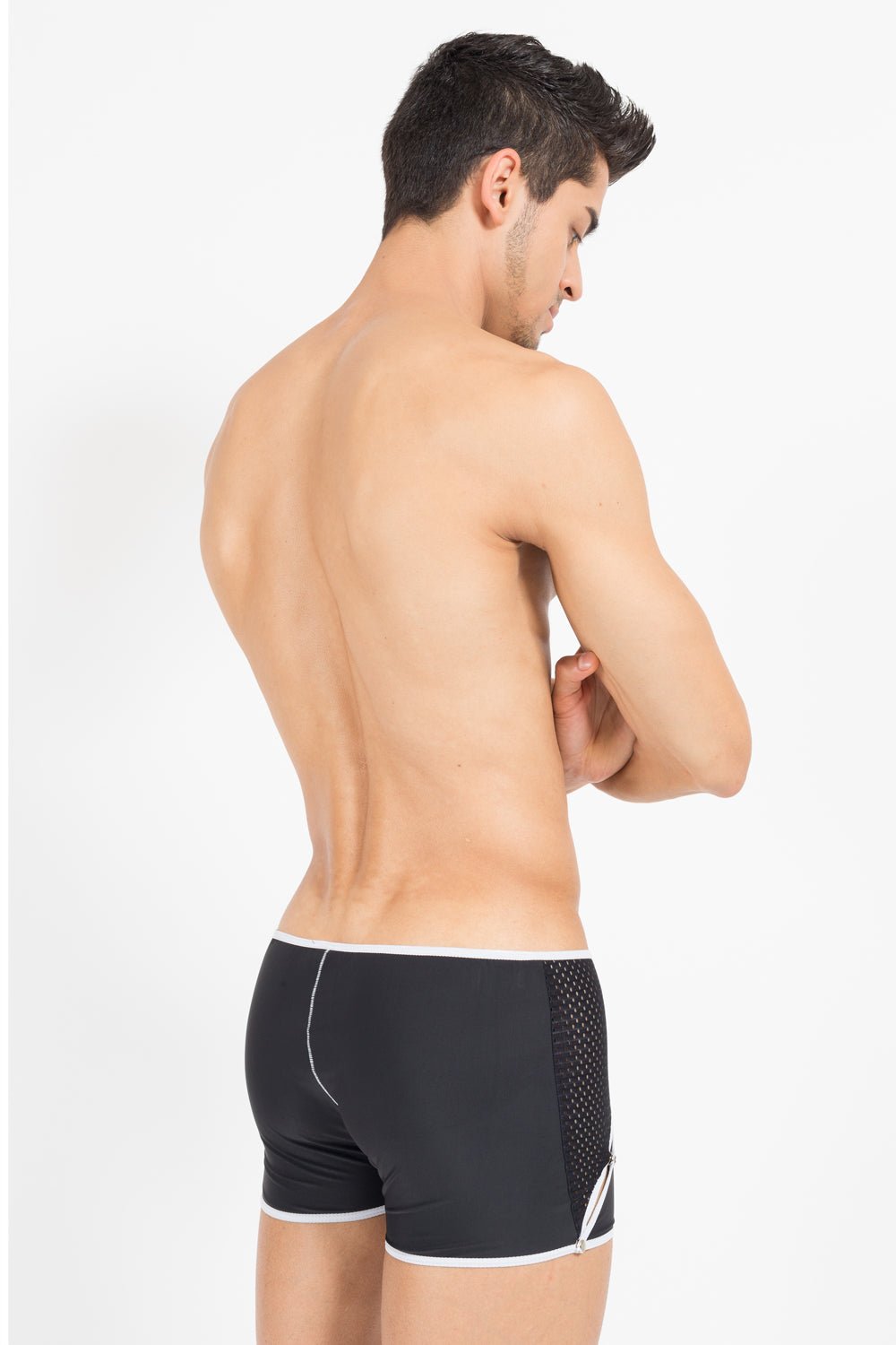 schwarz/weißer Herren-Boxer Mixing 43-67 XL von Look Me - LOOK ME - Shop Deutschland Noodosz