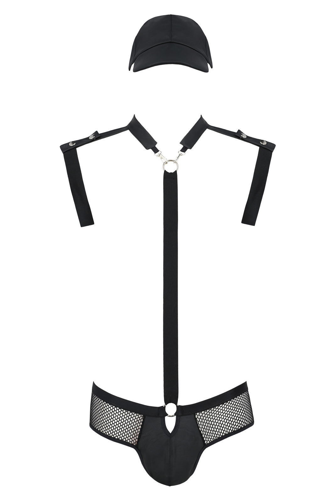 schwarzes Harness Set 038 - 2XL/3XL