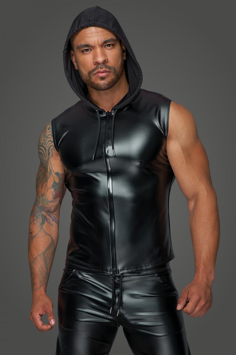Kapuzenshirt mit Zwei-Wege Zipper H062 - 3XL - Noir Handmade Men - Shop Deutschland Noodosz