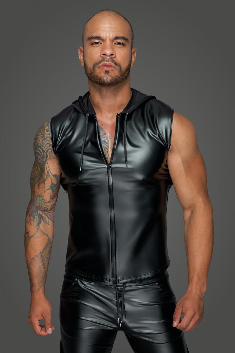 Kapuzenshirt mit Zwei-Wege Zipper H062 - 3XL - Noir Handmade Men - Shop Deutschland Noodosz