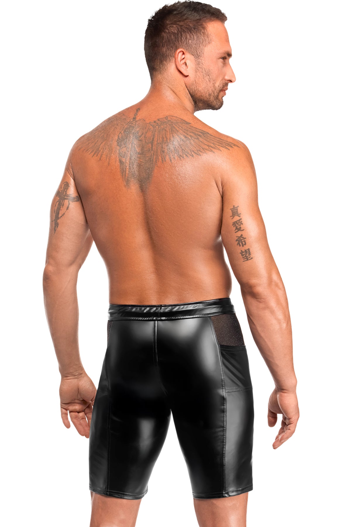 schwarze Shorts Onyx Hybrid H089 - 3XL - Noir Handmade Men - Shop Deutschland Noodosz