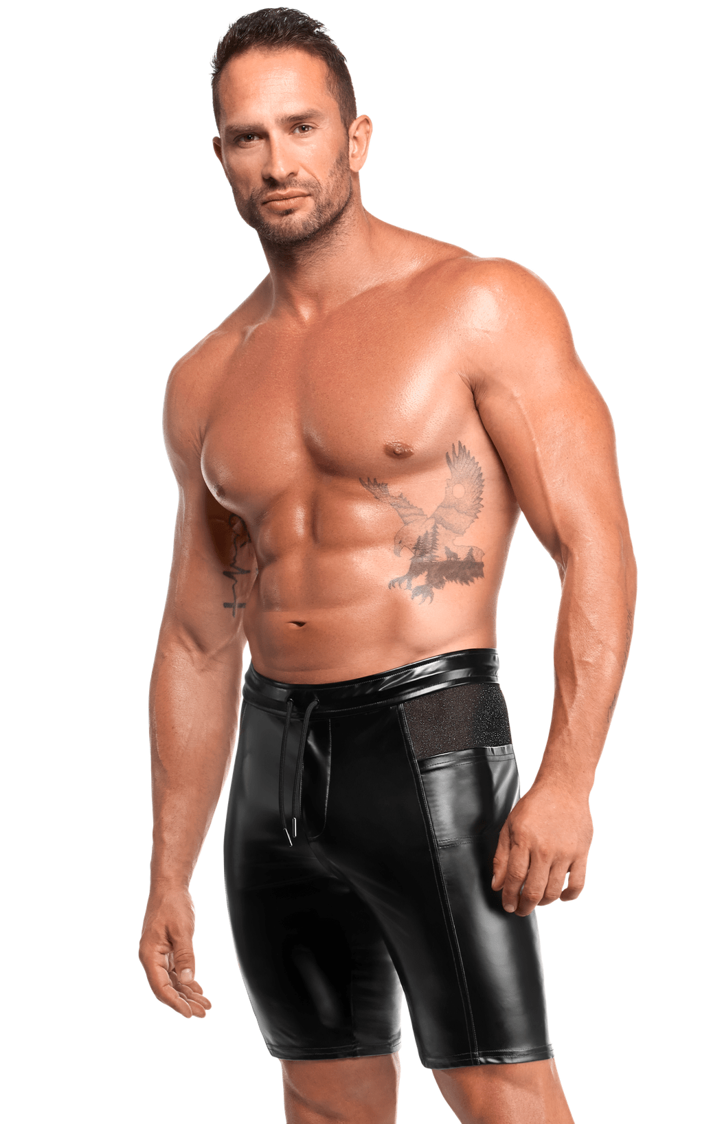 schwarze Shorts Onyx Hybrid H089 - 3XL - Noir Handmade Men - Shop Deutschland Noodosz