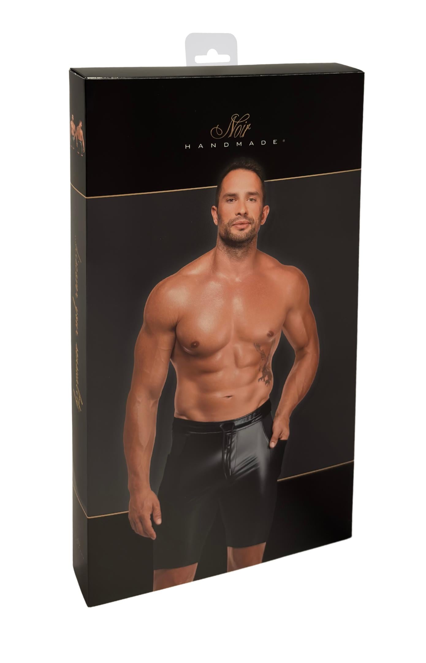 schwarze Shorts Onyx Hybrid H089 - 3XL - Noir Handmade Men - Shop Deutschland Noodosz