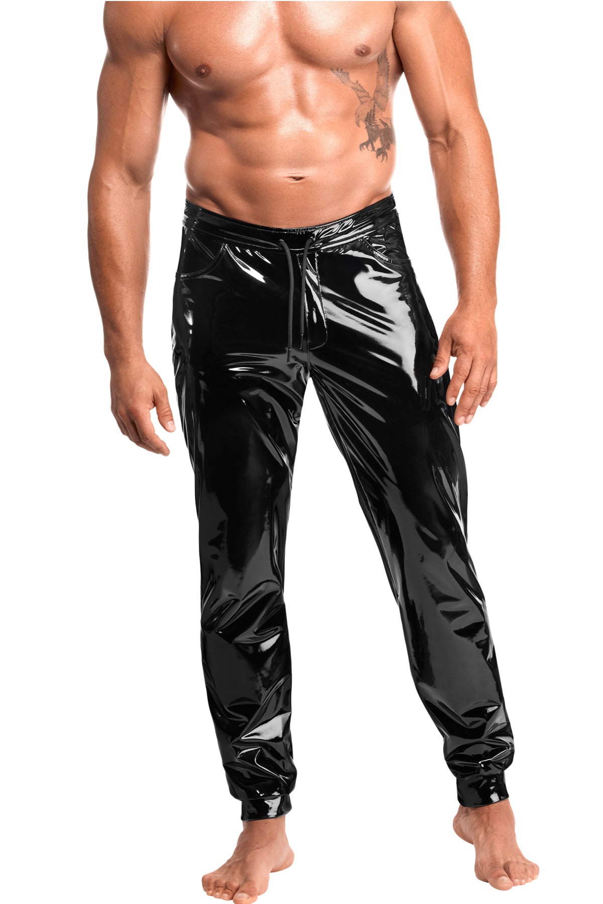 schwarze Lack Hose Voltage H093 - 3XL - Noir Handmade Men - Shop Deutschland Noodosz