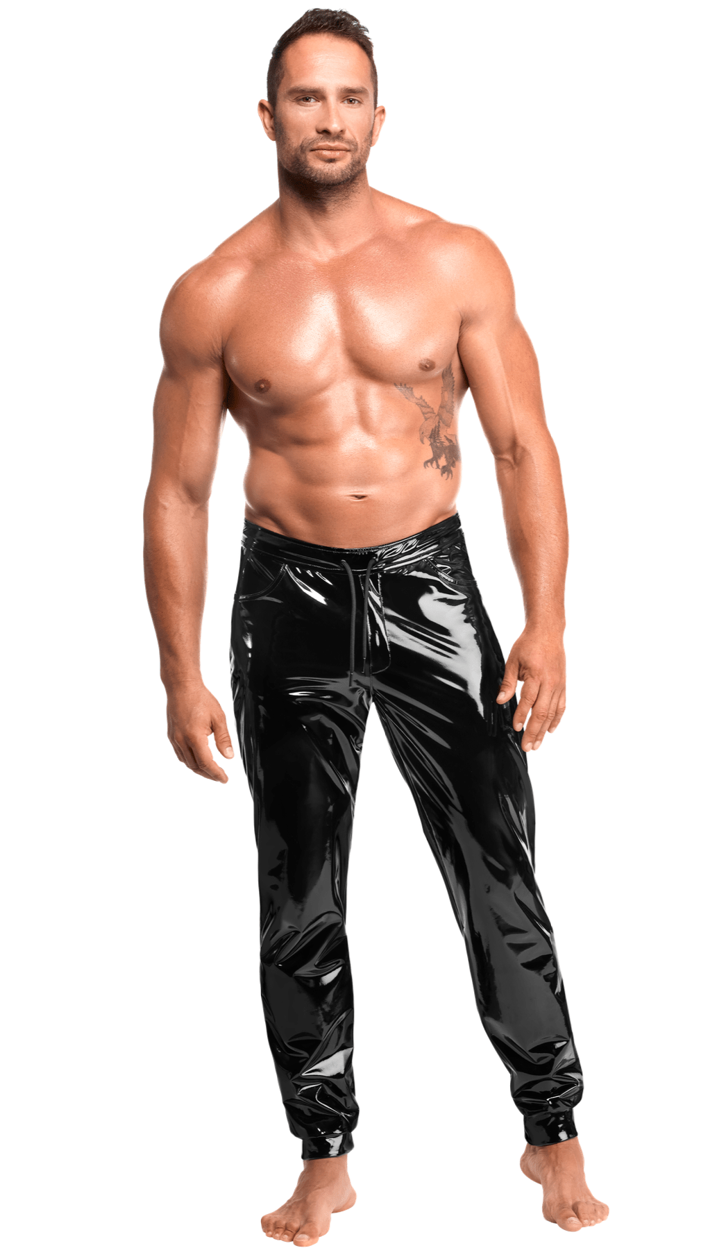 schwarze Lack Hose Voltage H093 - 3XL - Noir Handmade Men - Shop Deutschland Noodosz