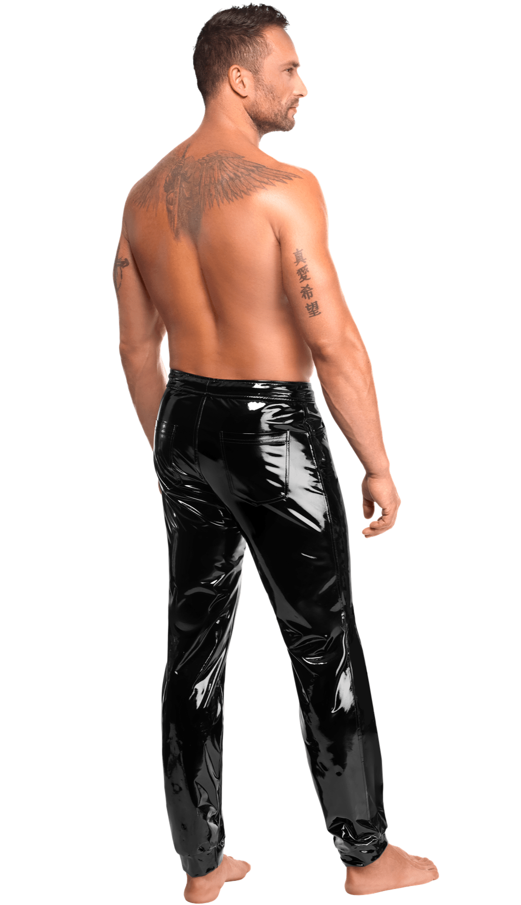 schwarze Lack Hose Voltage H093 - 3XL - Noir Handmade Men - Shop Deutschland Noodosz