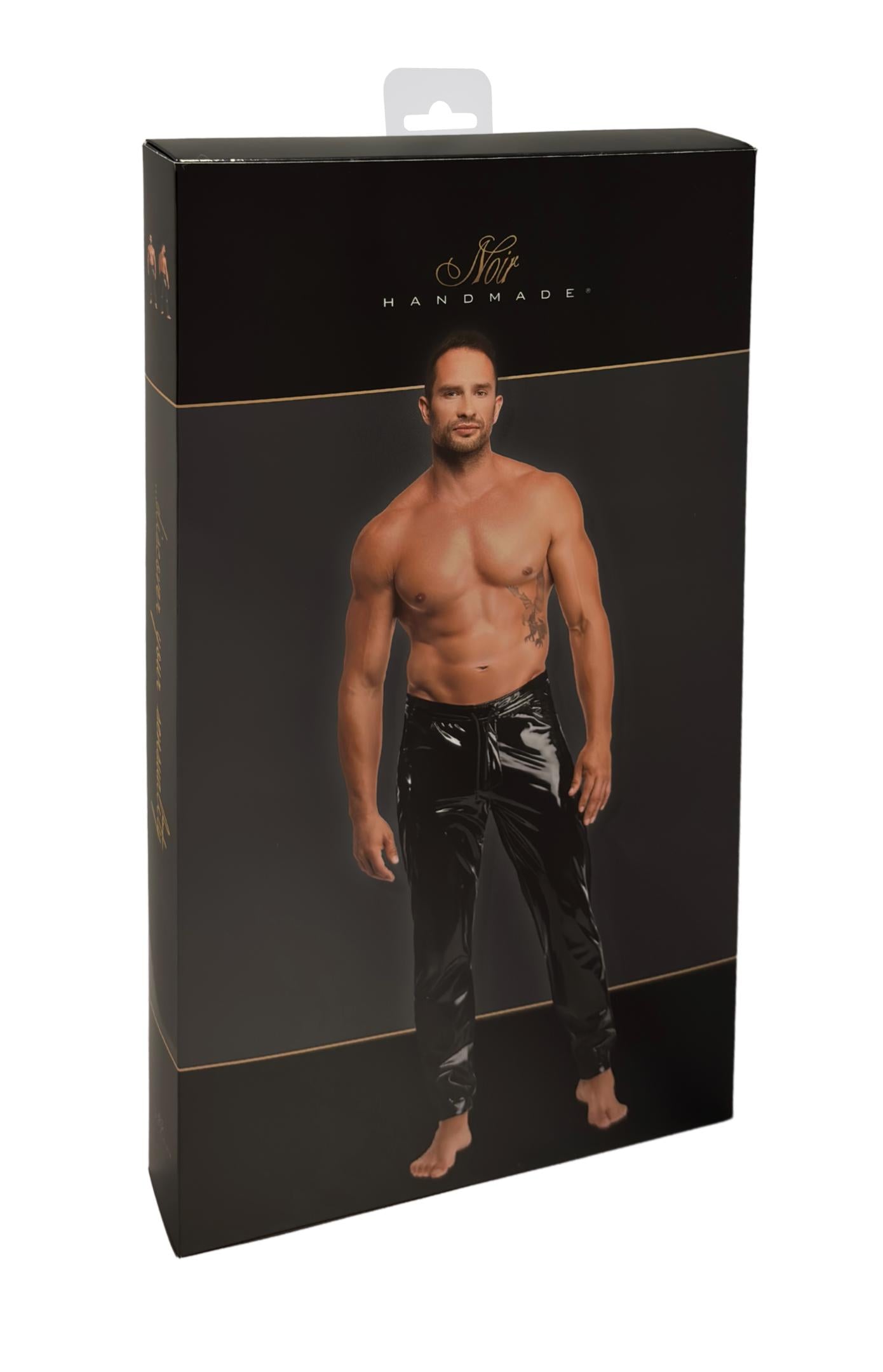 schwarze Lack Hose Voltage H093 - 3XL - Noir Handmade Men - Shop Deutschland Noodosz