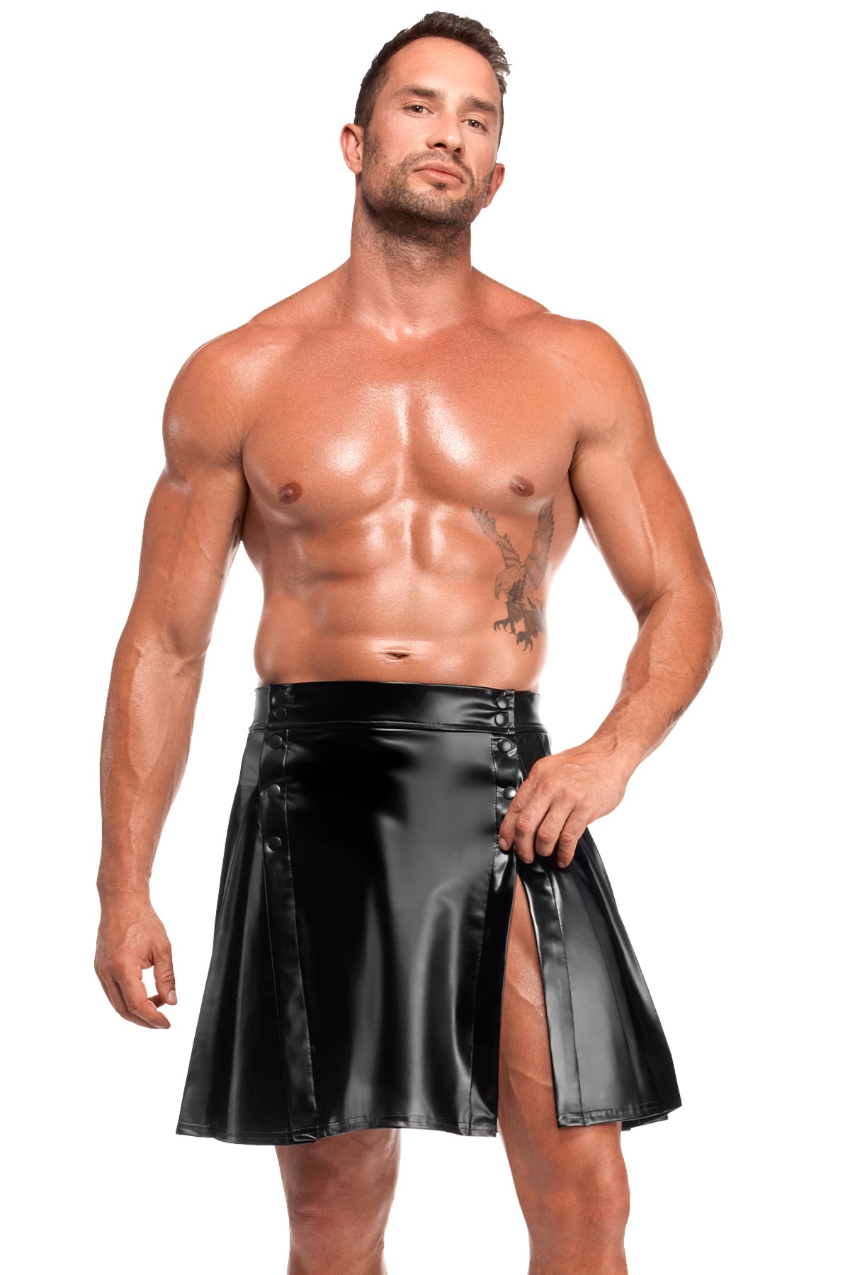 schwarzer Herren Rock Valor H090 - 3XL - Noir Handmade Men - Shop Deutschland Noodosz