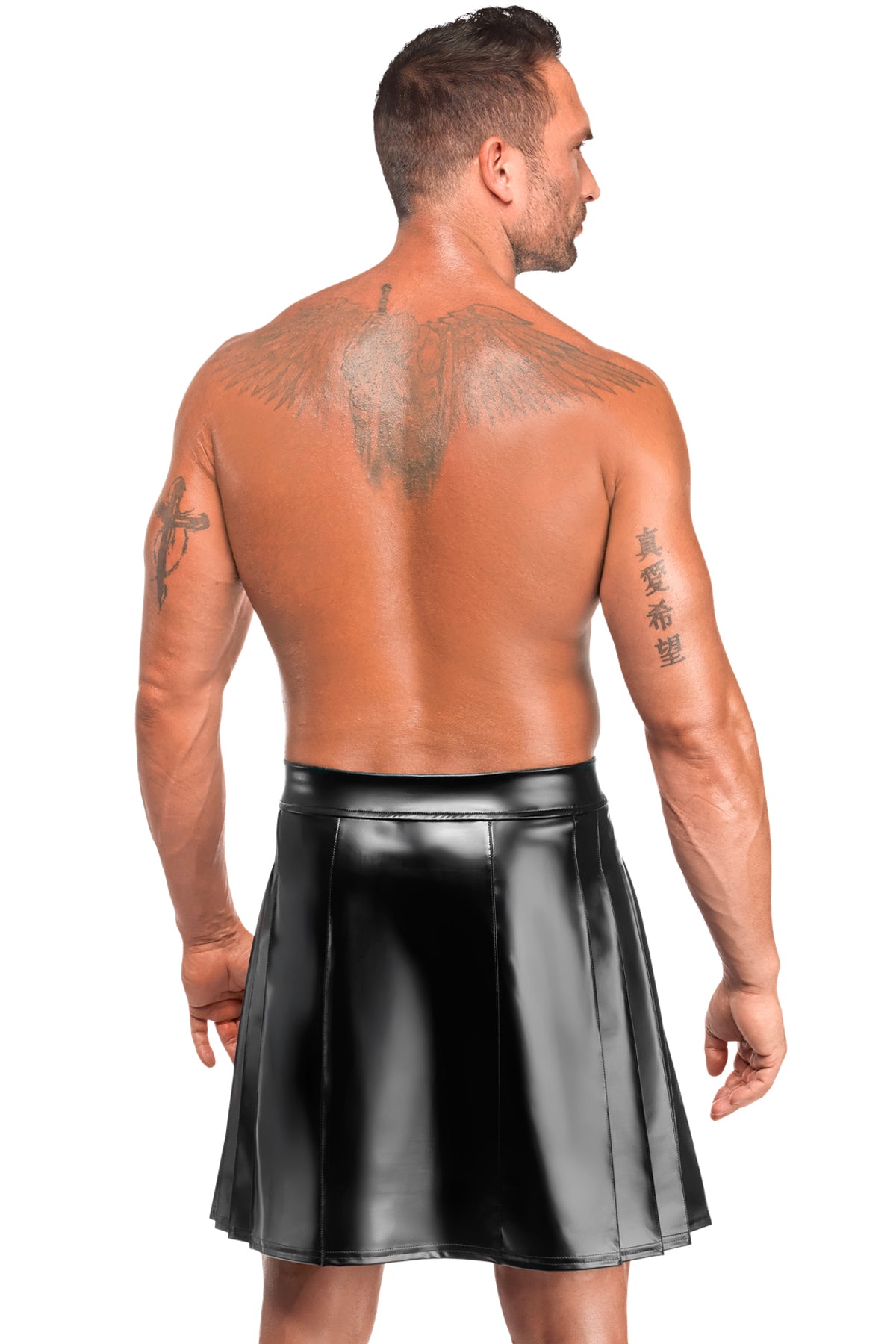 schwarzer Herren Rock Valor H090 - 3XL - Noir Handmade Men - Shop Deutschland Noodosz