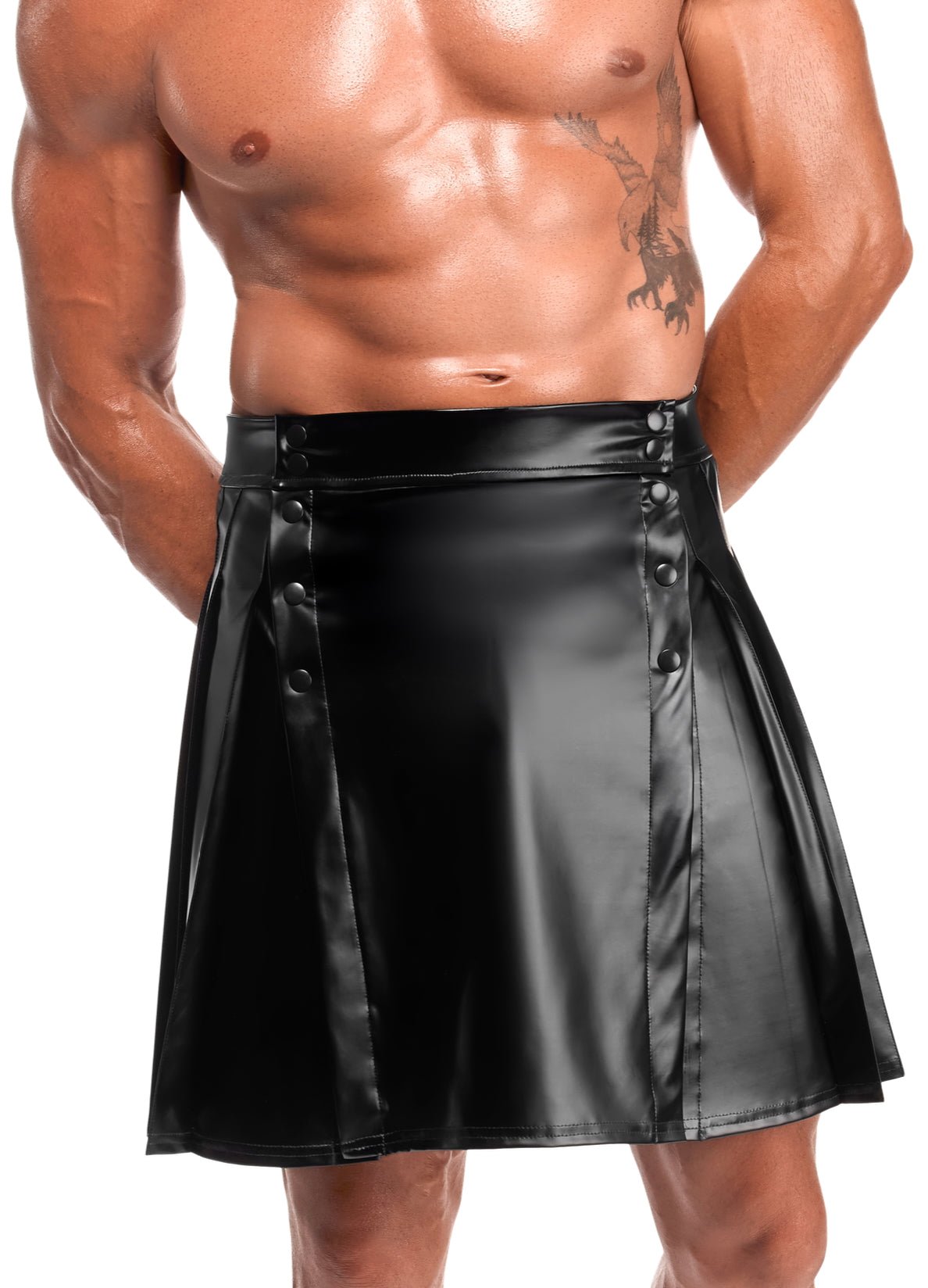 schwarzer Herren Rock Valor H090 - 3XL - Noir Handmade Men - Shop Deutschland Noodosz