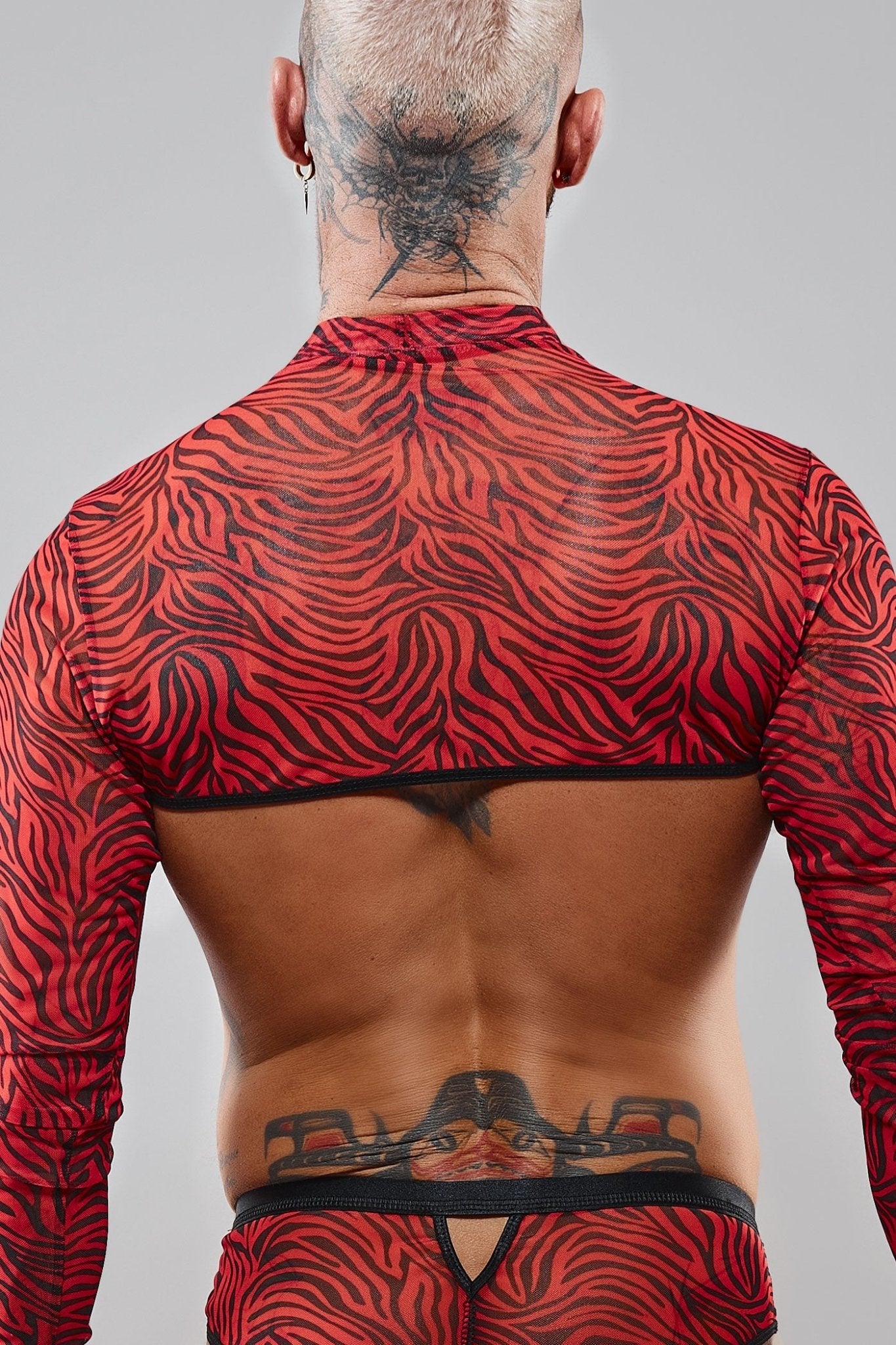 Crop Top RELeonel001 schwarz/rot - 2XL - Regnes Fetish Planet - Shop Deutschland Noodosz
