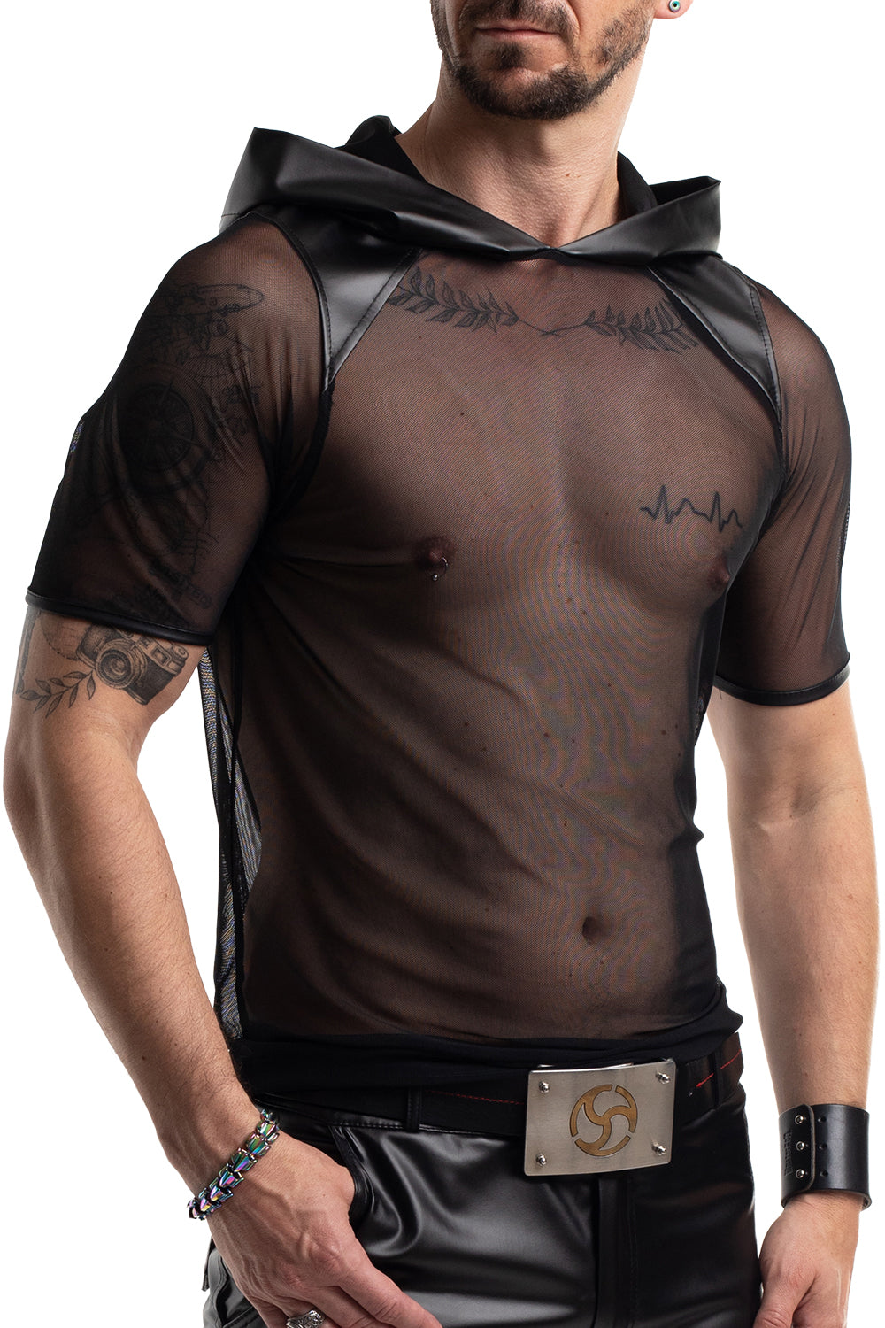 Herren Kaputzen T-Shirt RMTito001 schwarz - 2XL