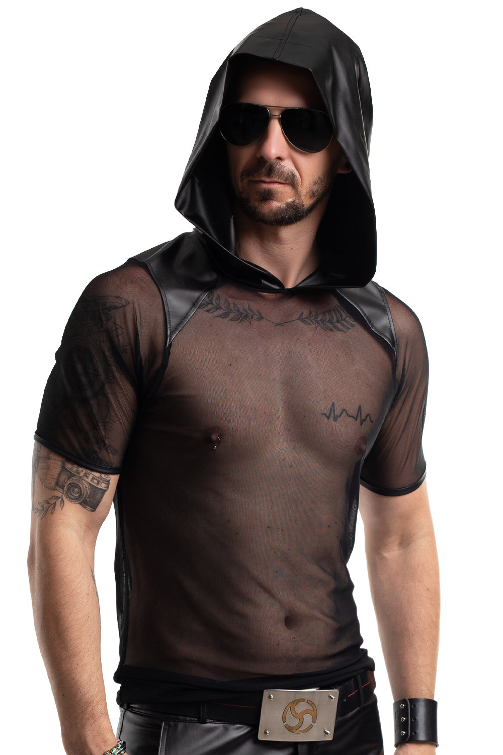 Herren Kaputzen T-Shirt RMTito001 schwarz - 2XL