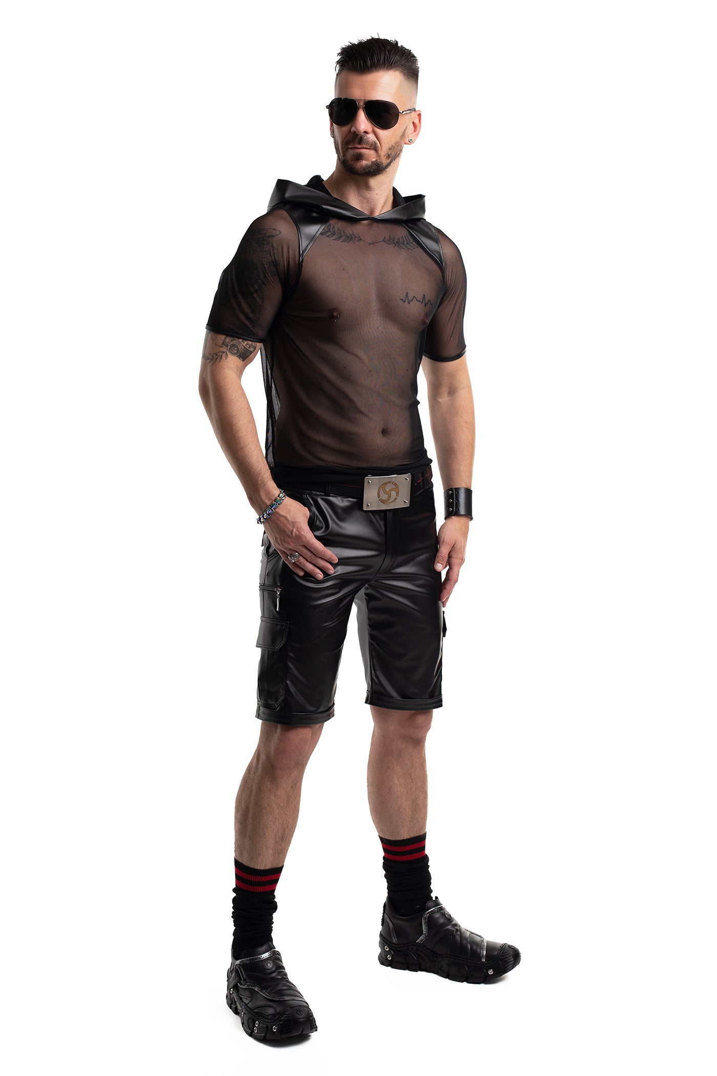 Herren Kaputzen T-Shirt RMTito001 schwarz - 2XL