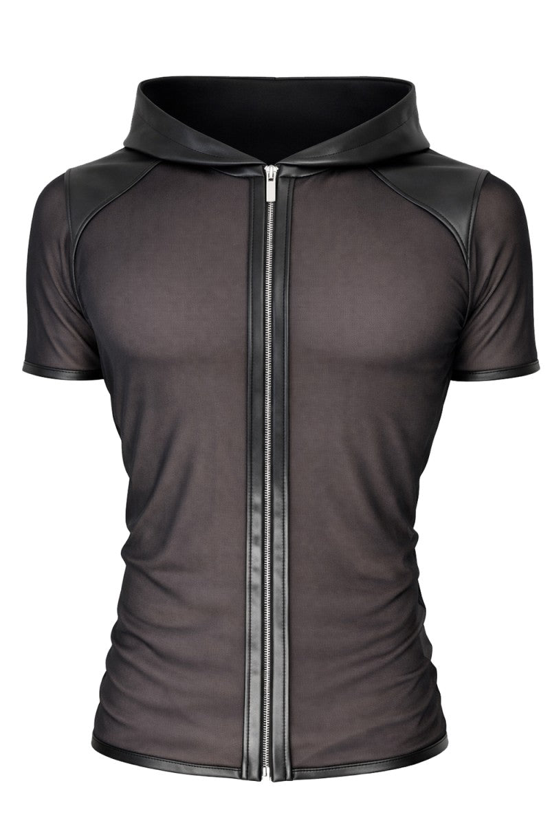 Herren Kapuzen T-Shirt ADGinter001 schwarz - 2XL