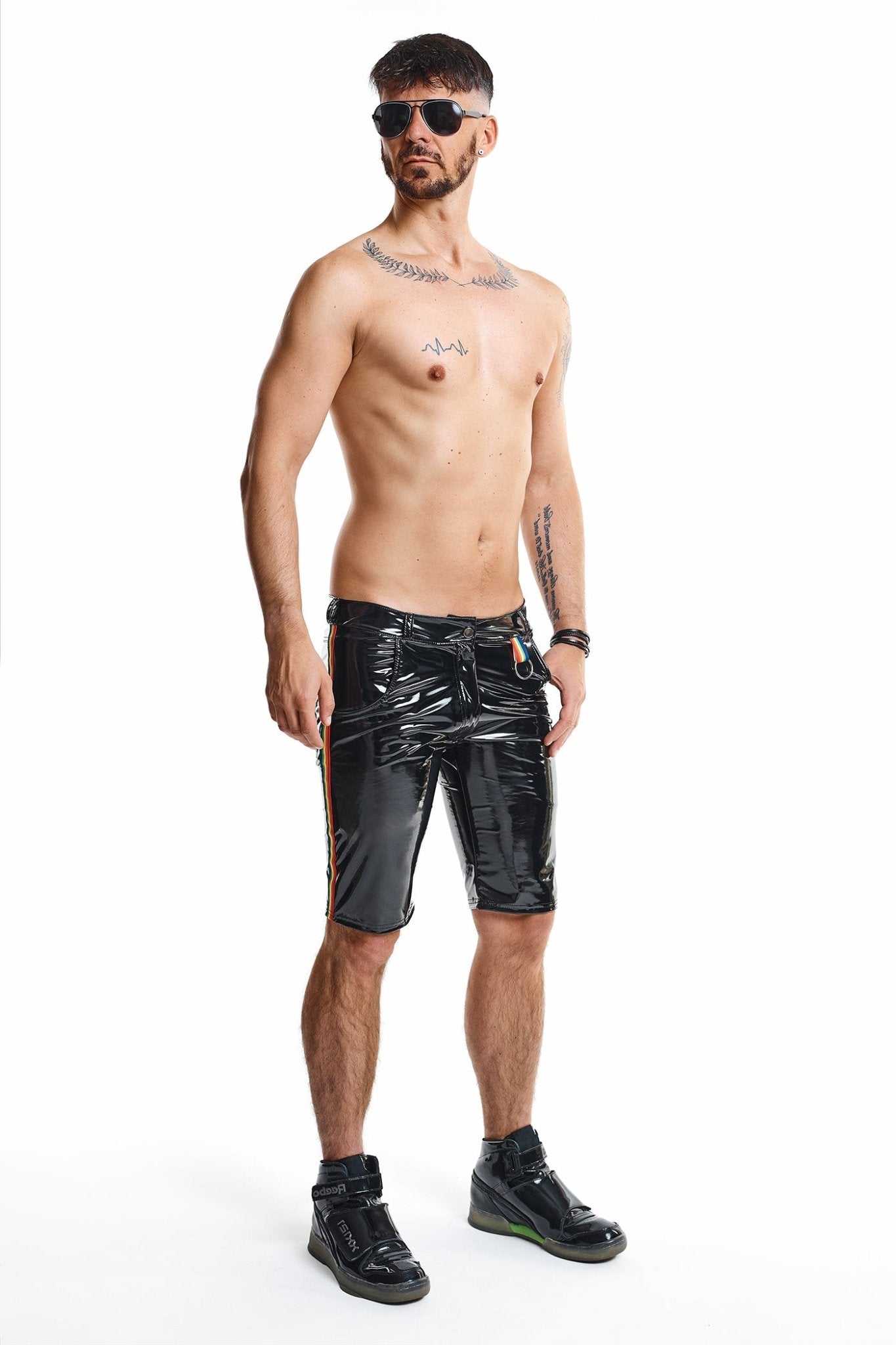 Herren PVC Shorts RMUmbertoRBW schwarz - 2XL - Regnes Fetish Planet - Shop Deutschland Noodosz