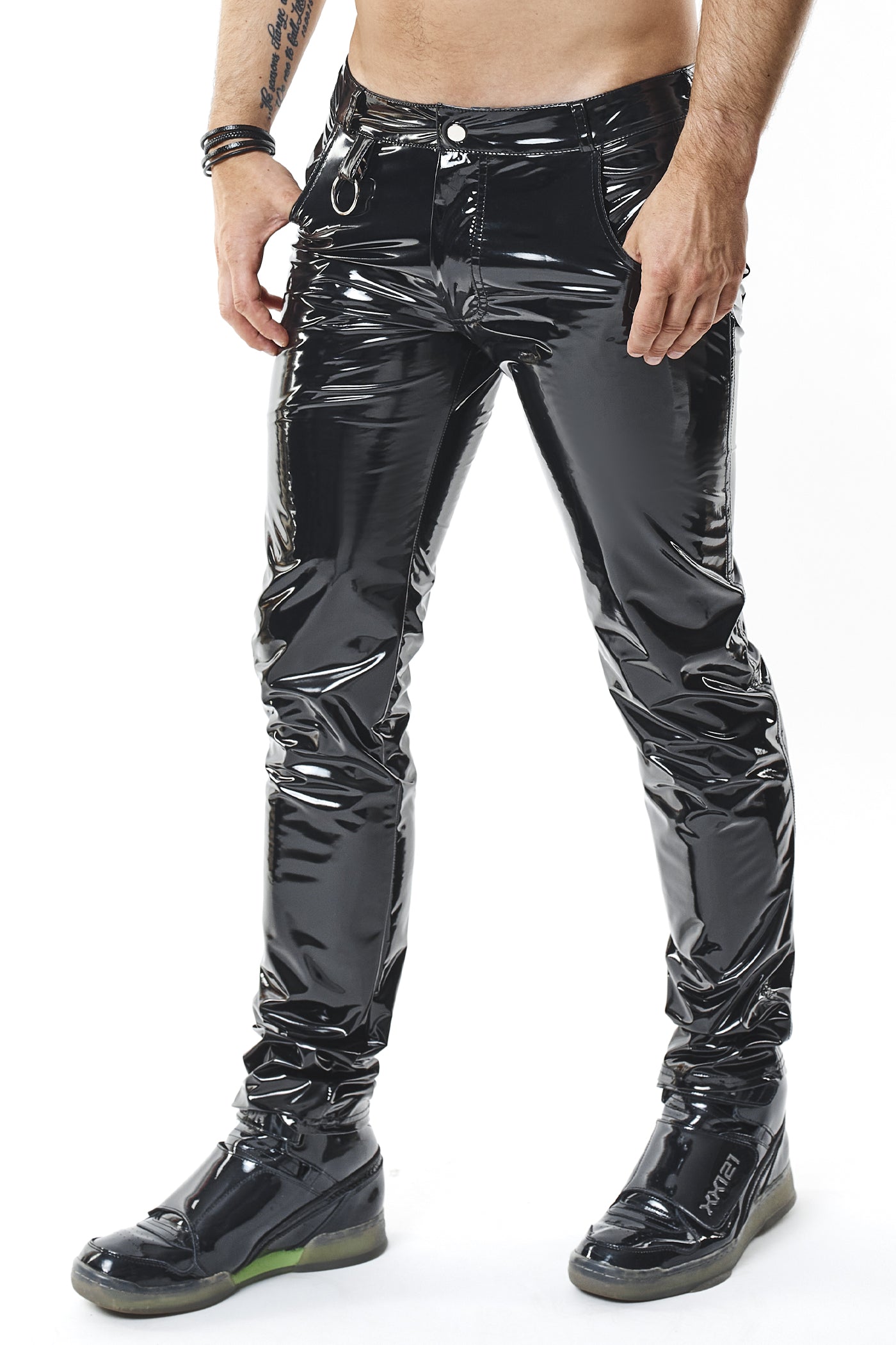 schwarze Lack Herren Hose RMPiero - 2XL