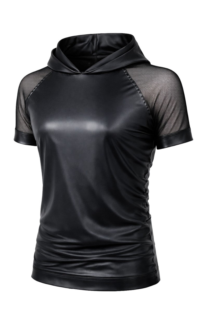 Herren Kapuzen T-Shirt ADSolar001 schwarz - 2XL