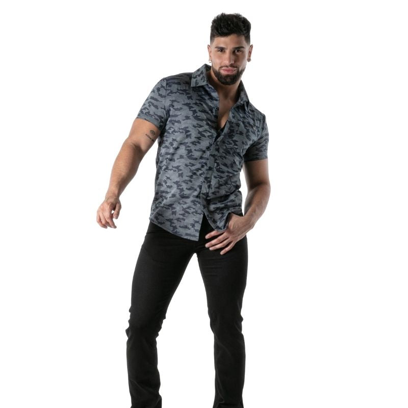 Camo Short Sleeves Shirt, Hemd