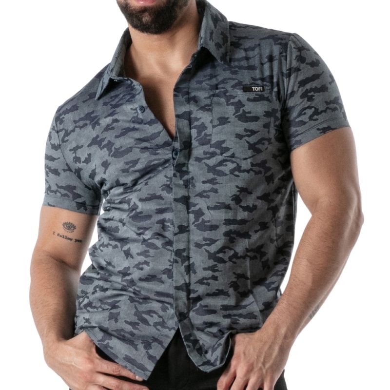 Camo Short Sleeves Shirt, Hemd