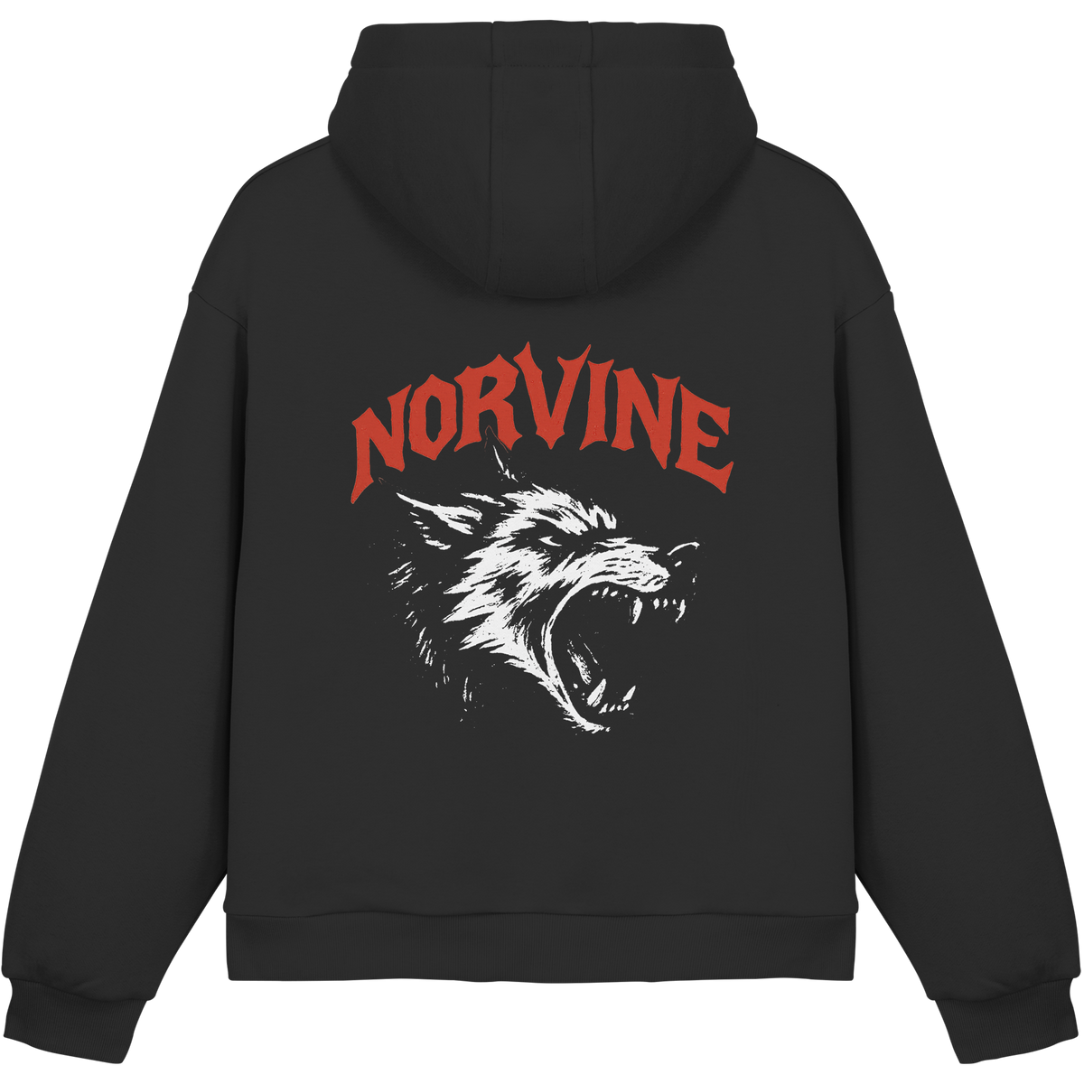 Norvine Hoodie Nightfang - Herren mit Wolf-Rückenprint