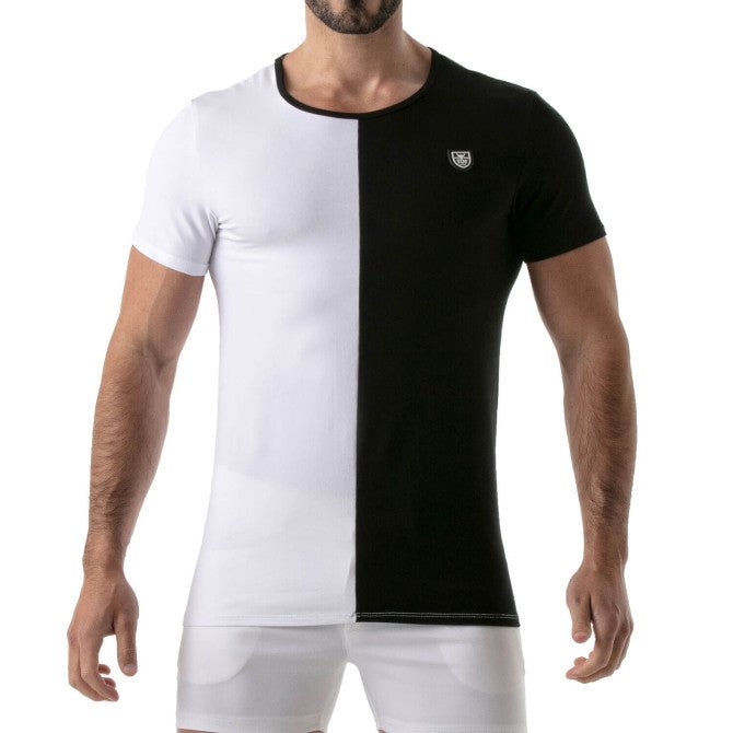 Bicolor T-Shirt Black - White - TOF Paris - Shop Deutschland Noodosz