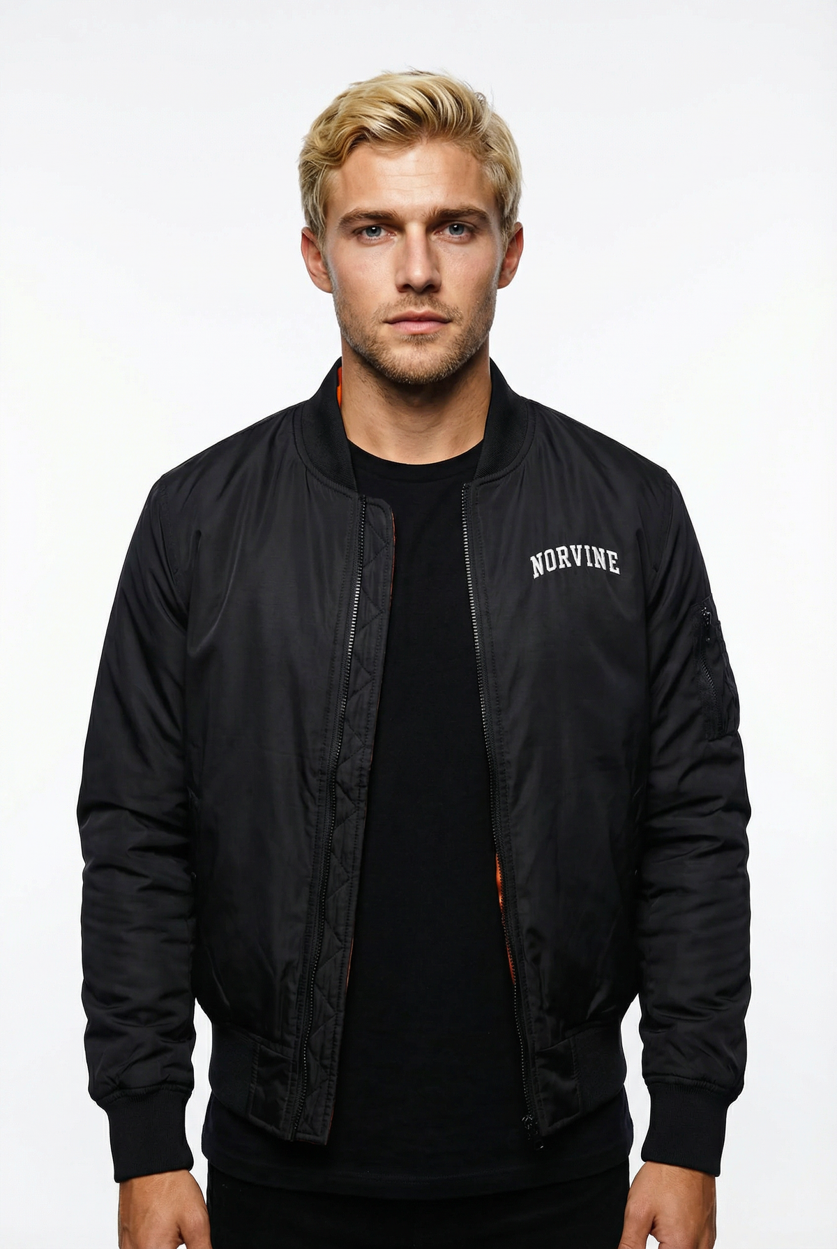 Norvine Steppjacke Herren schwarz mit orangem Futter - Norvine - Shop Deutschland Noodosz